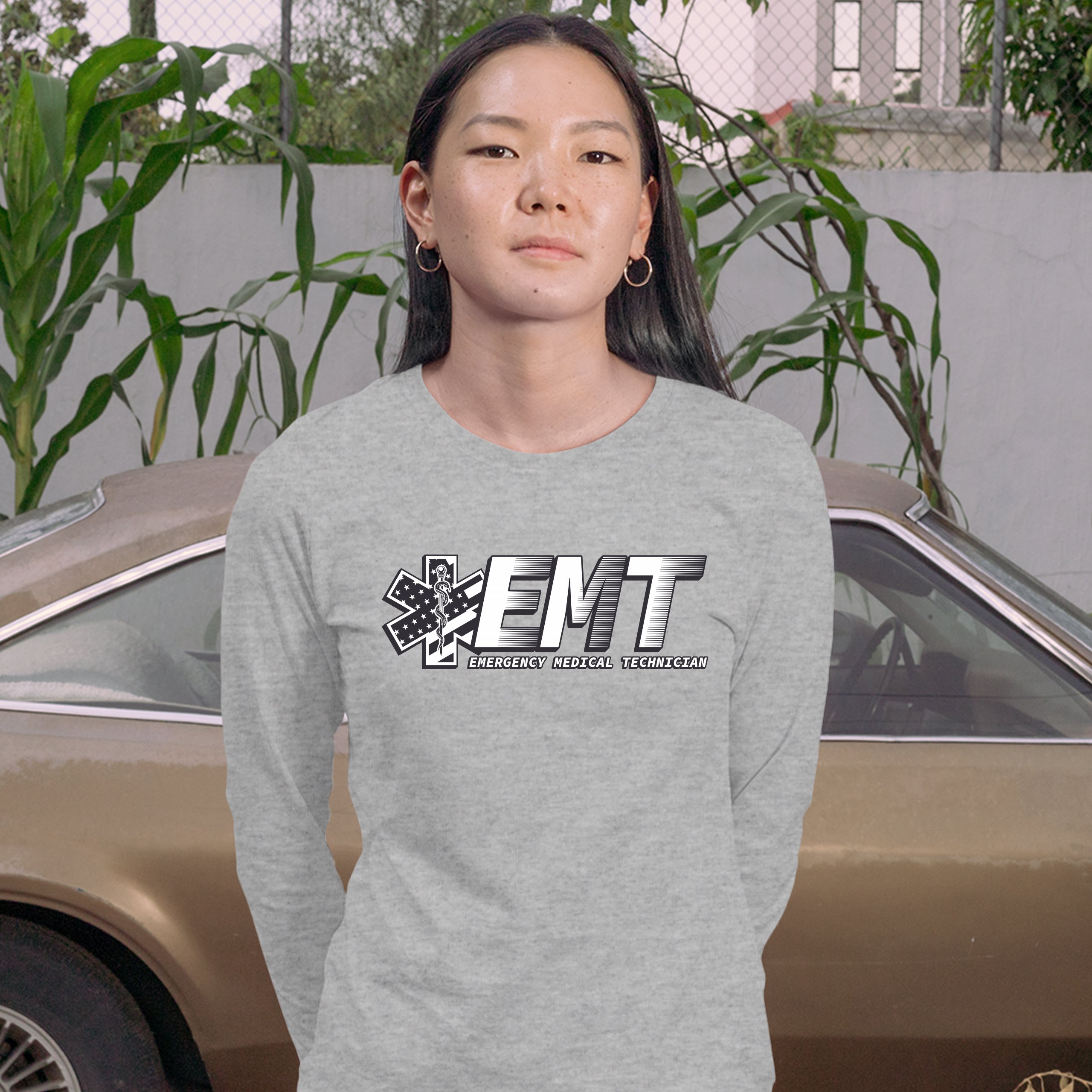 EMT Emergency Medical Technician Women's Long Sleeve T-shirt EMS Paramedic - Picture 9 of 29
