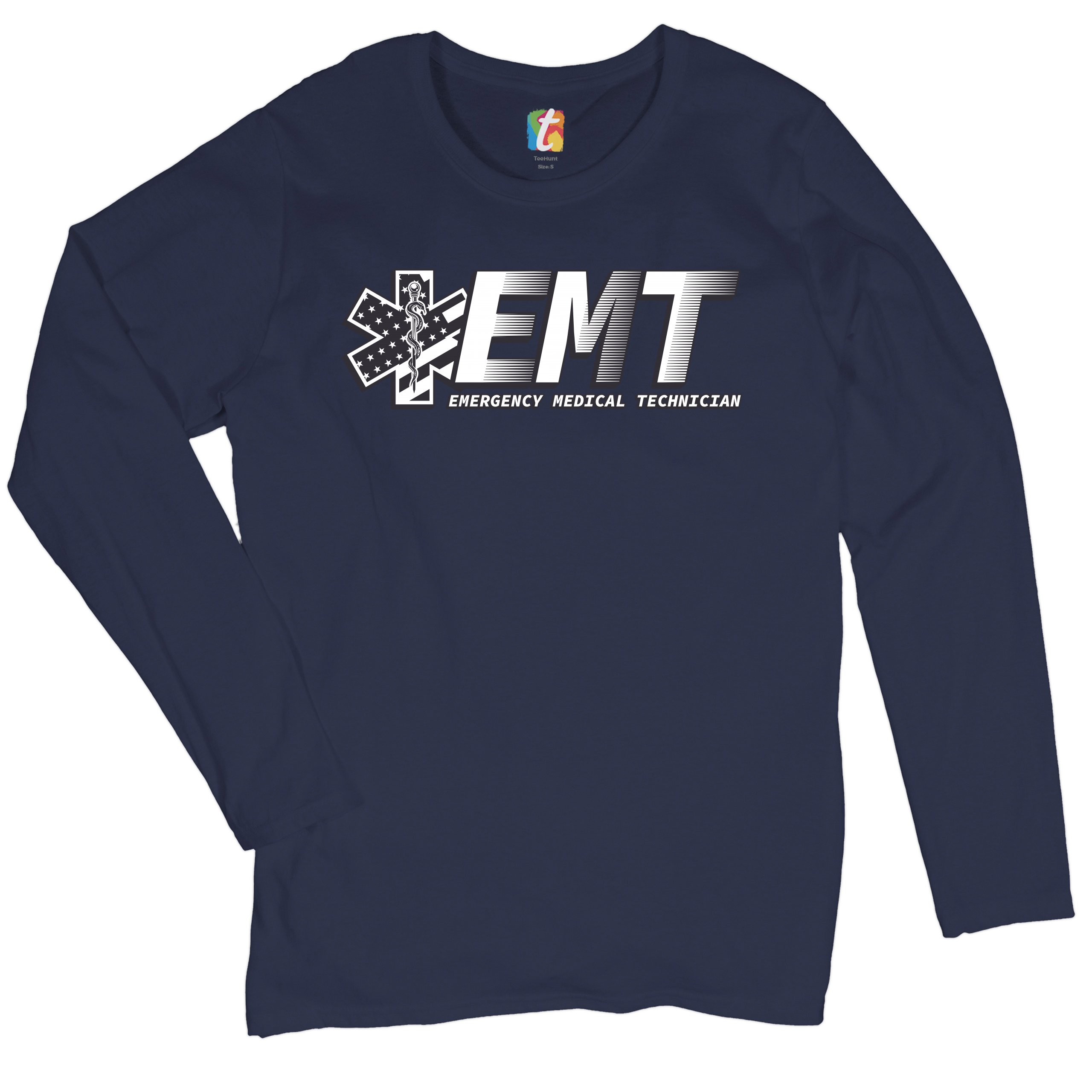 EMT Emergency Medical Technician Women's Long Sleeve T-shirt EMS Paramedic - Picture 18 of 29