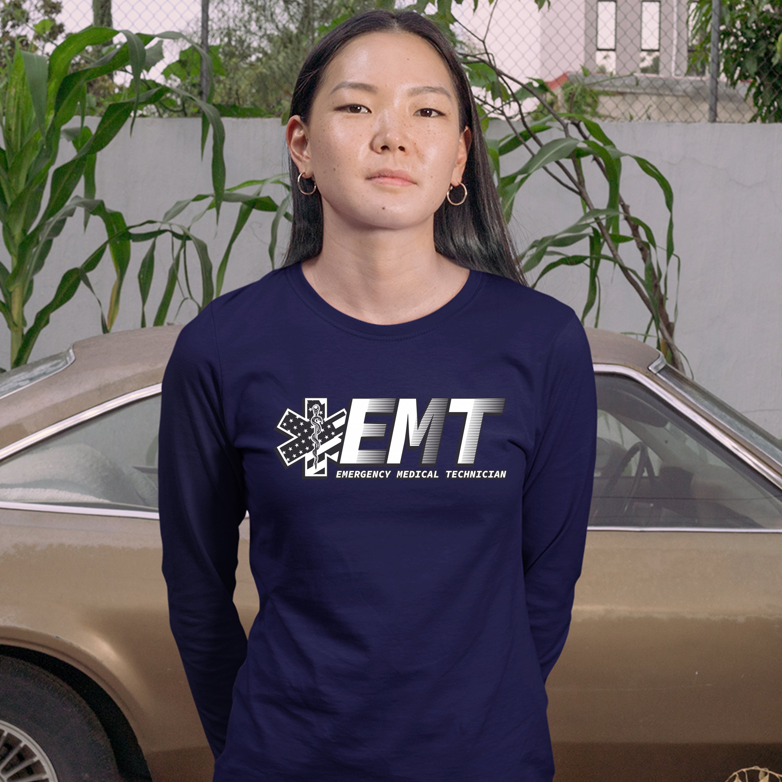 EMT Emergency Medical Technician Women's Long Sleeve T-shirt EMS Paramedic - Picture 21 of 29