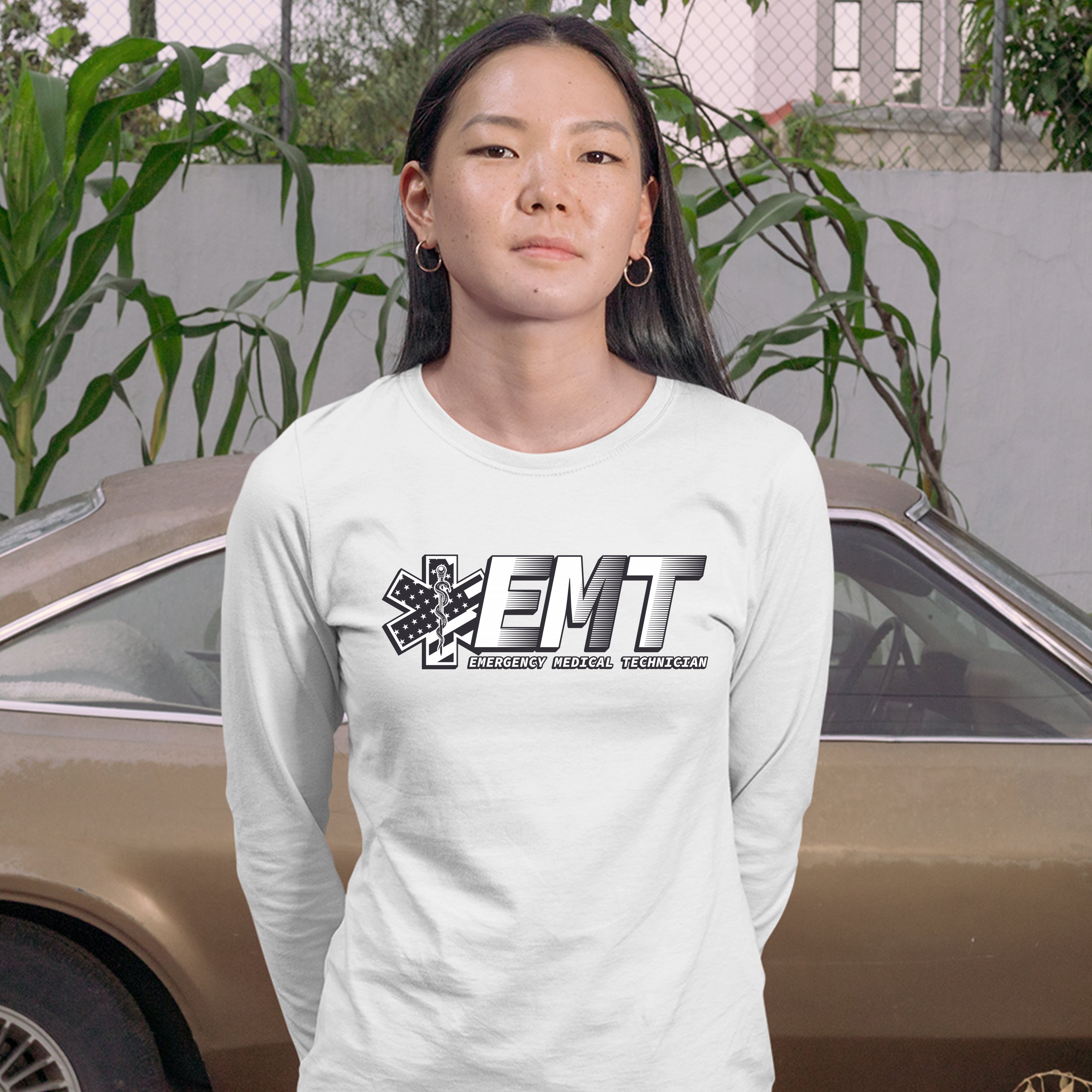 EMT Emergency Medical Technician Women's Long Sleeve T-shirt EMS Paramedic - Picture 17 of 29