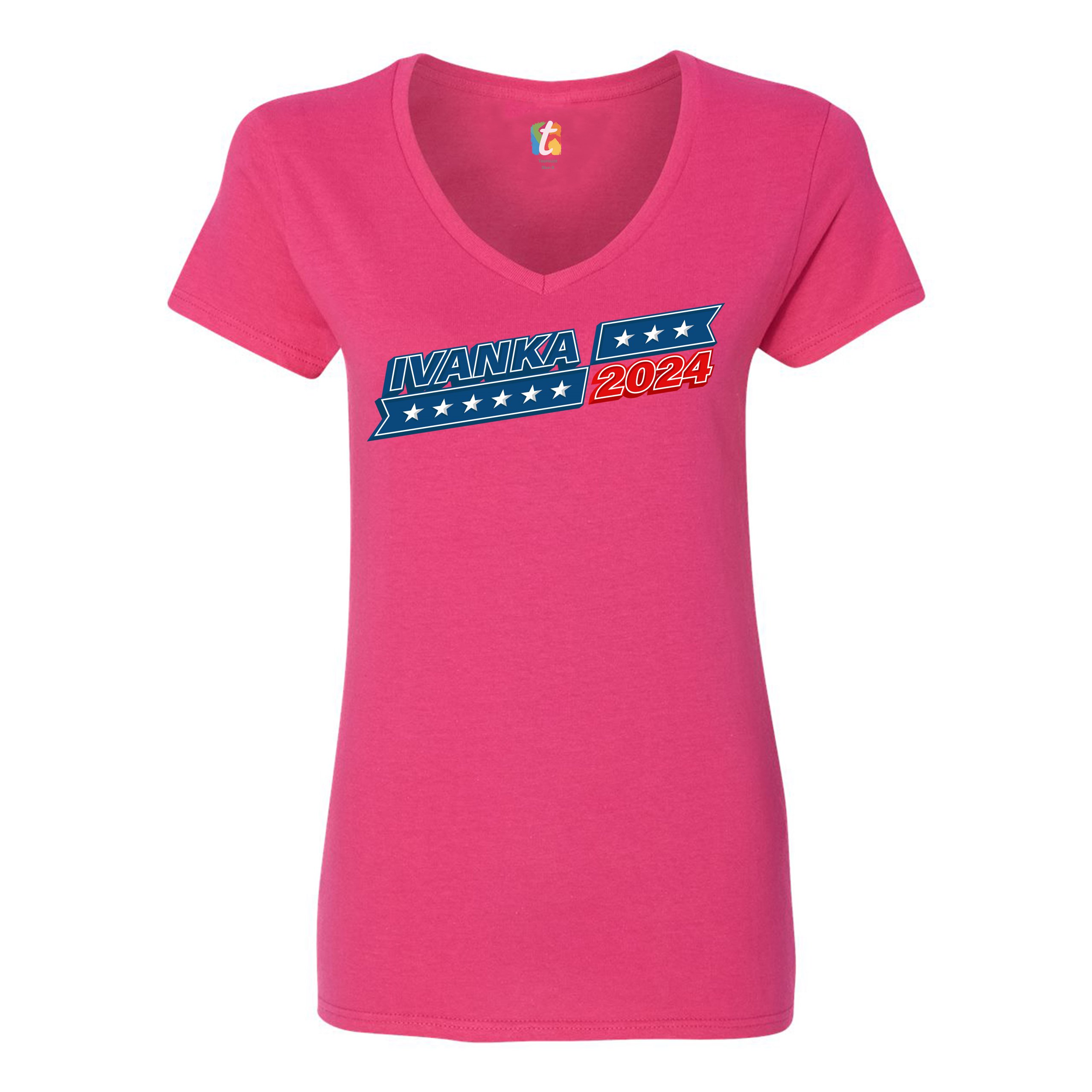 Ivanka 2024 Women's V-Neck T-shirt Keep America Trump Conservative Tee ...