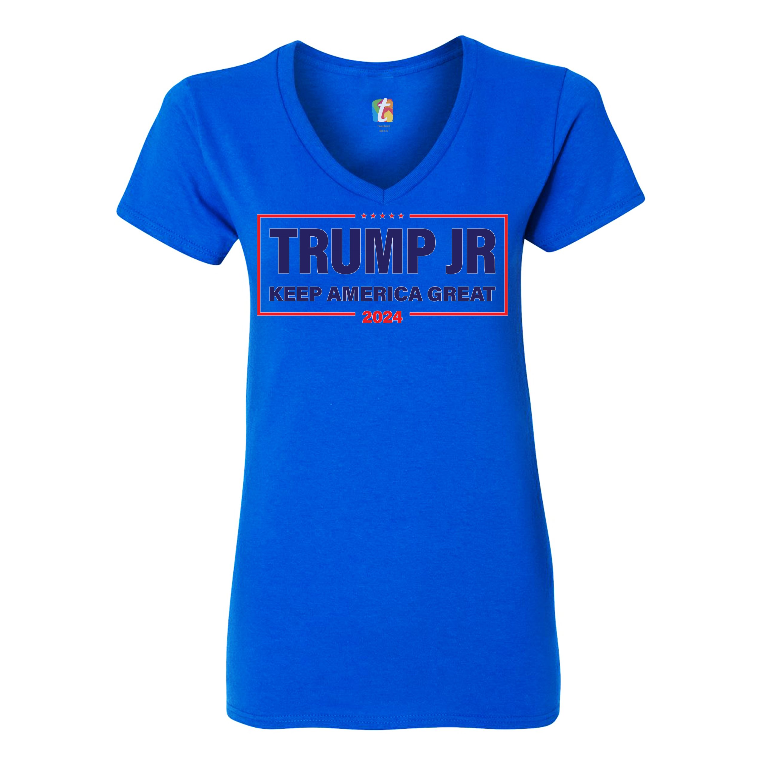 Donald Trump Jr 2024 Women's V-Neck T-shirt Keep America Great MAGA Tee ...