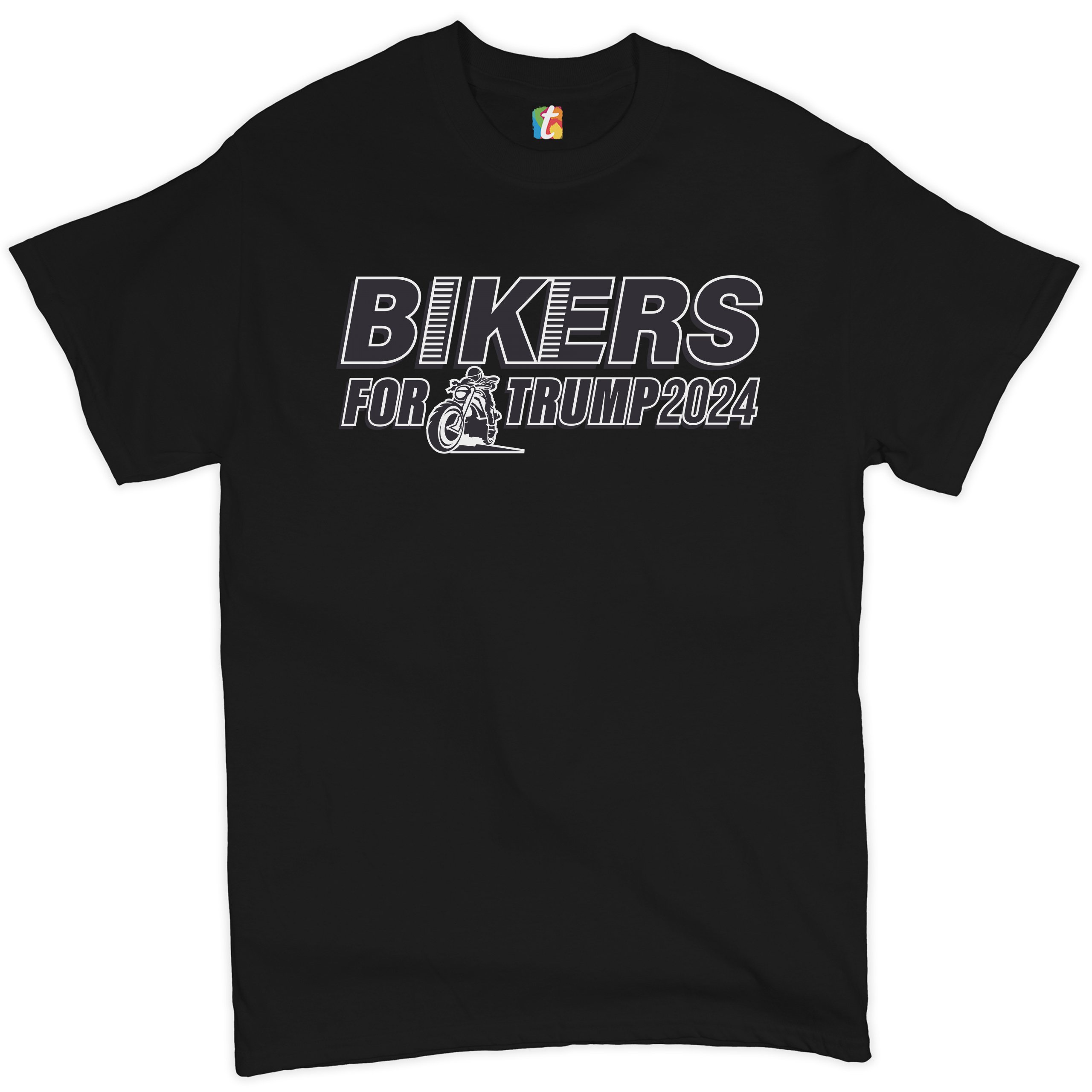 Bikers for Trump 2024 T-shirt Donald Trump Motorcycle Rally MAGA Men's ...