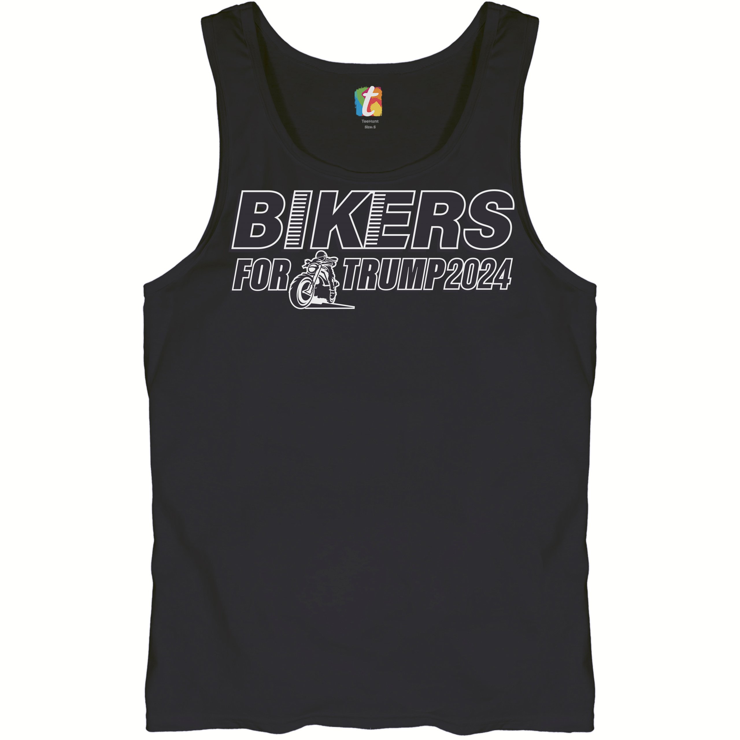 Bikers for Trump 2024 Tank Top Donald Trump Motorcycle Rally MAGA Men's Top - Picture 2 of 21