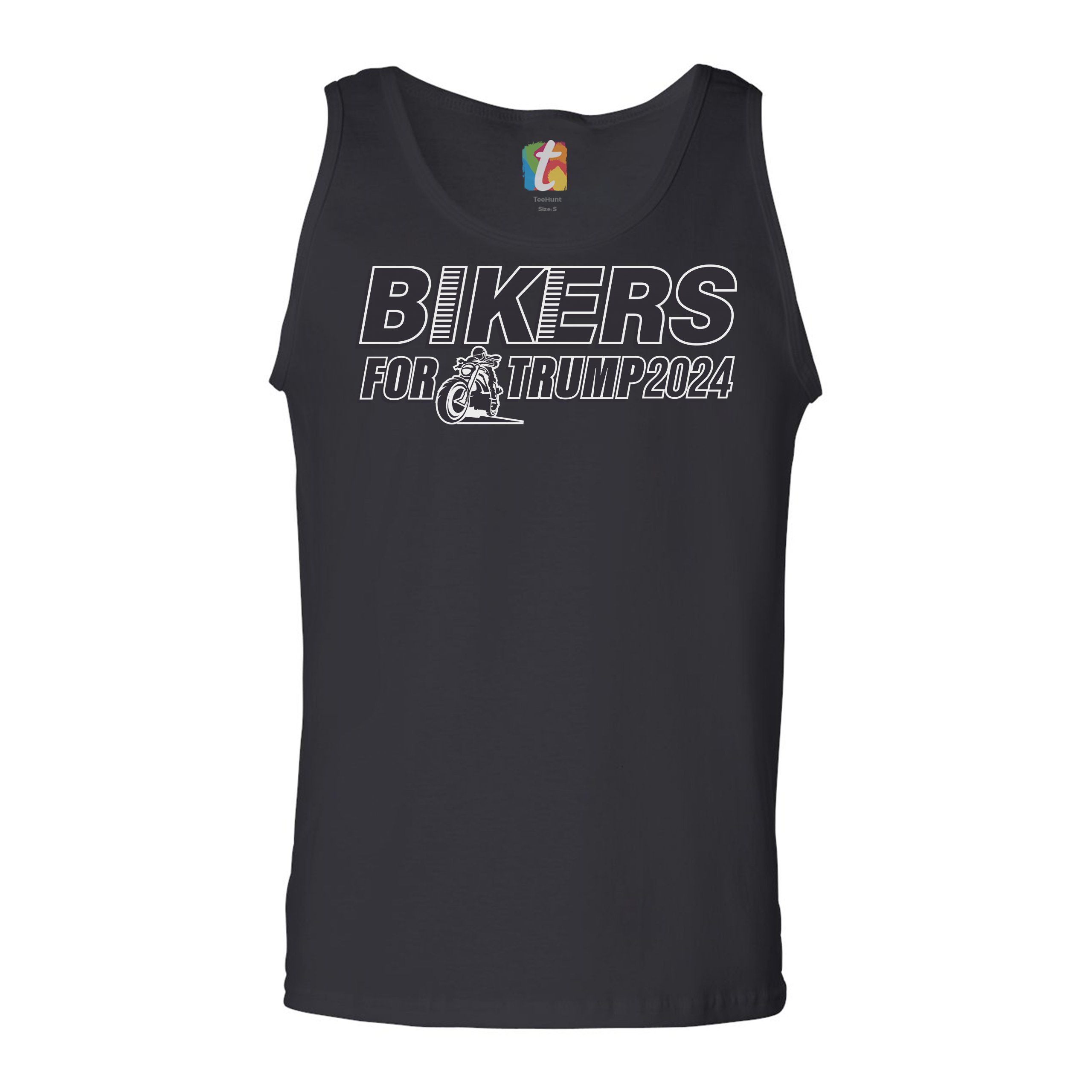 Bikers for Trump 2024 Tank Top Donald Trump Motorcycle Rally MAGA Men's Top - Picture 3 of 21