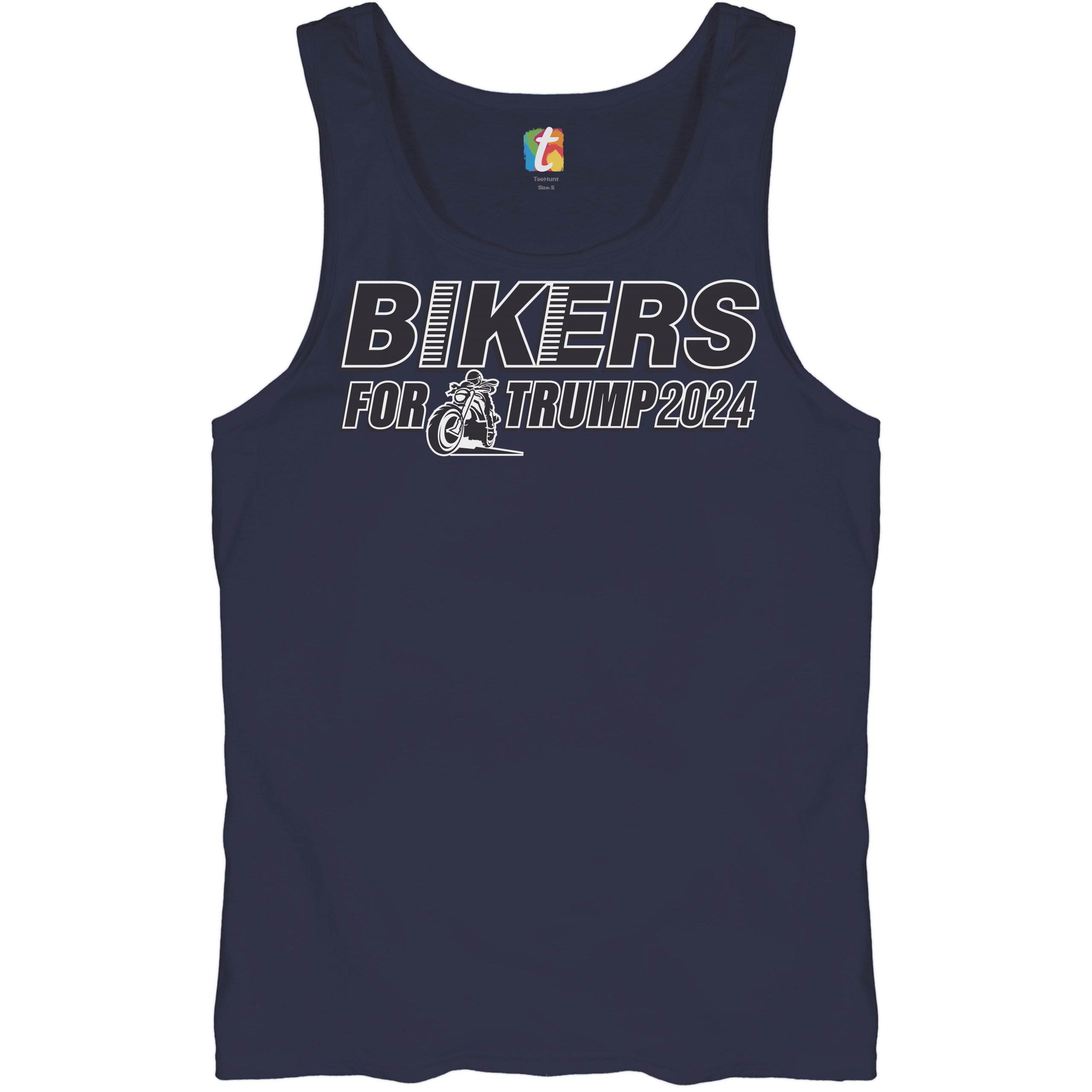 Bikers for Trump 2024 Tank Top Donald Trump Motorcycle Rally MAGA Men's Top - Picture 18 of 21