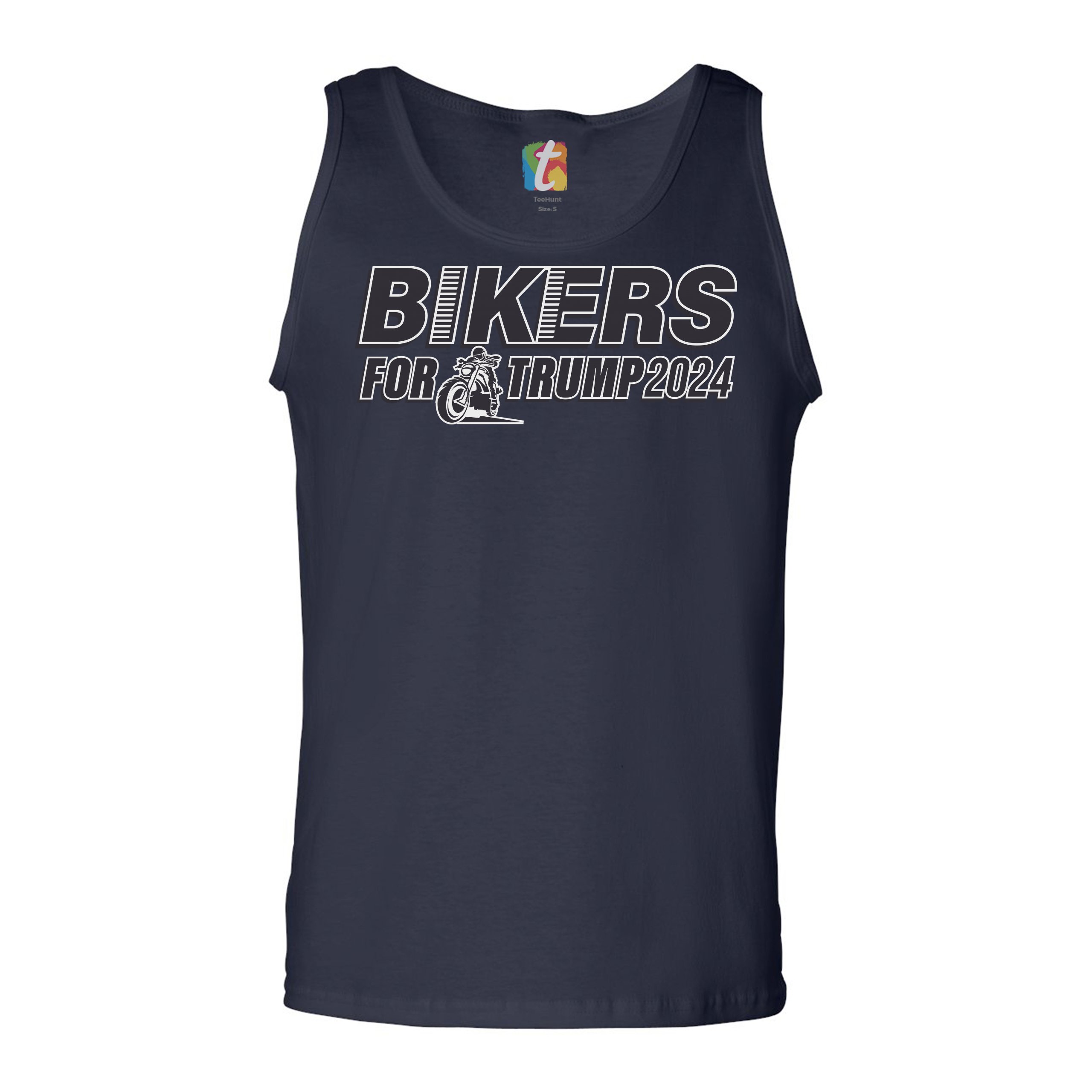 Bikers for Trump 2024 Tank Top Donald Trump Motorcycle Rally MAGA Men's Top - Picture 19 of 21