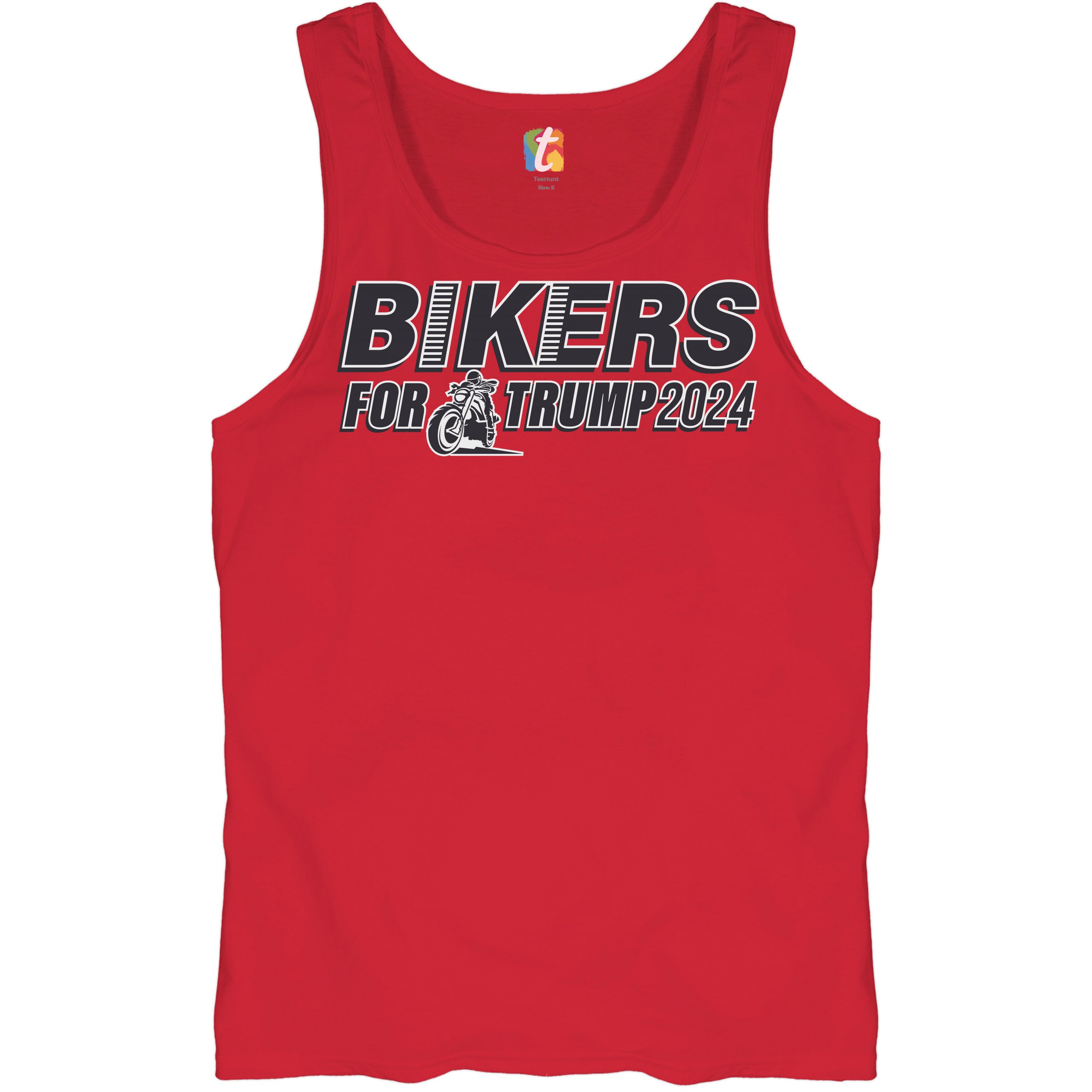 Bikers for Trump 2024 Tank Top Donald Trump Motorcycle Rally MAGA Men's Top - Picture 10 of 21