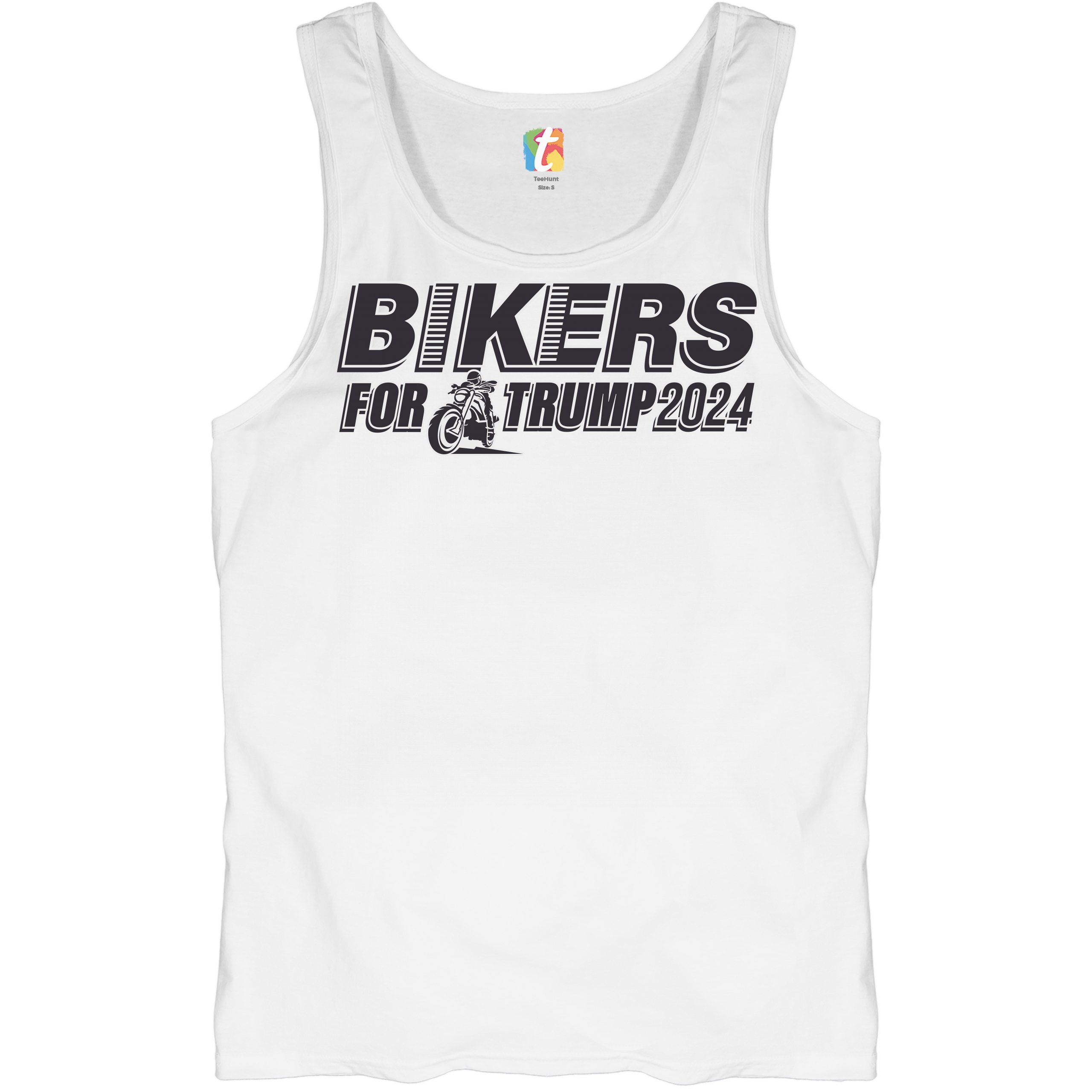 Bikers for Trump 2024 Tank Top Donald Trump Motorcycle Rally MAGA Men's Top - Picture 14 of 21
