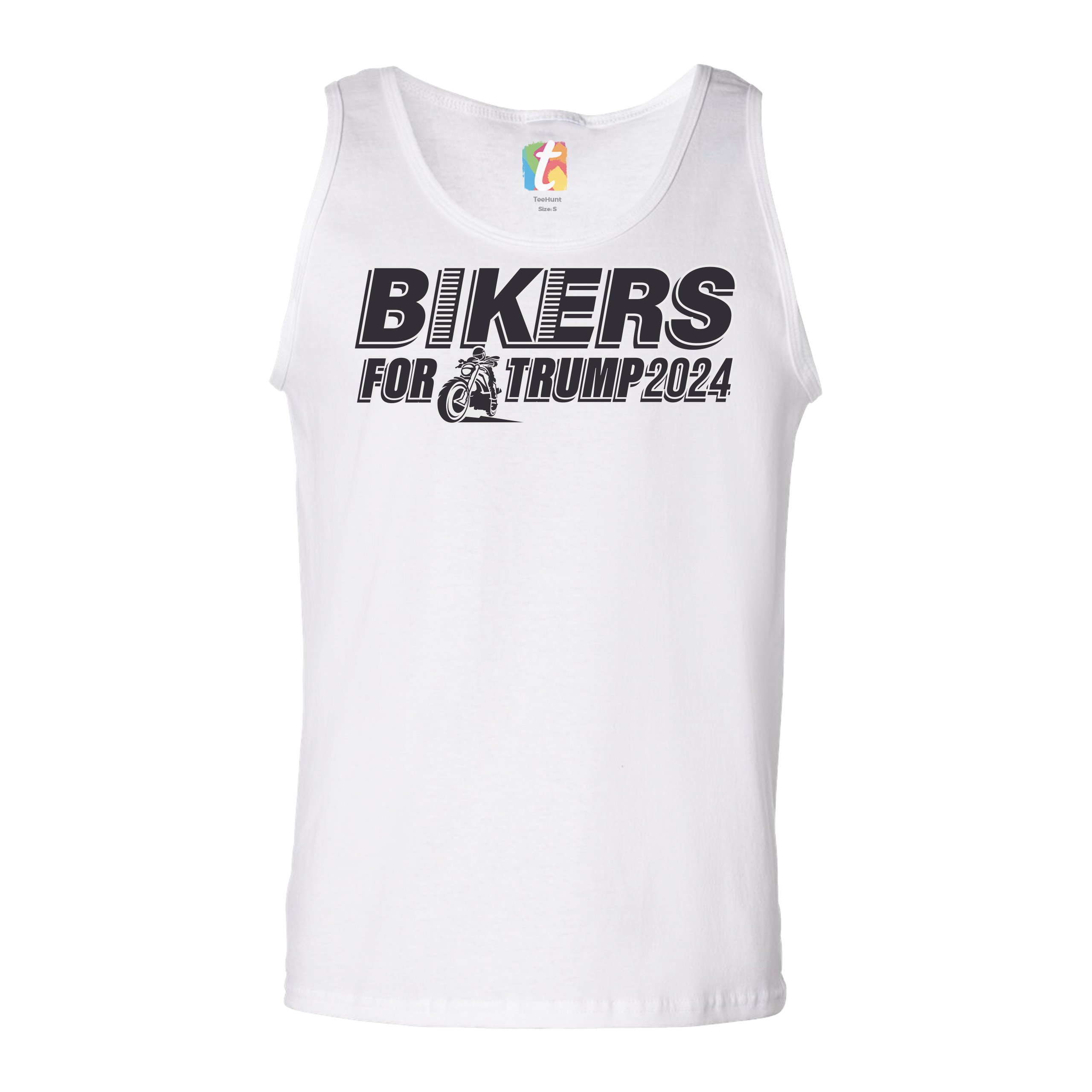 Bikers for Trump 2024 Tank Top Donald Trump Motorcycle Rally MAGA Men's Top - Picture 15 of 21