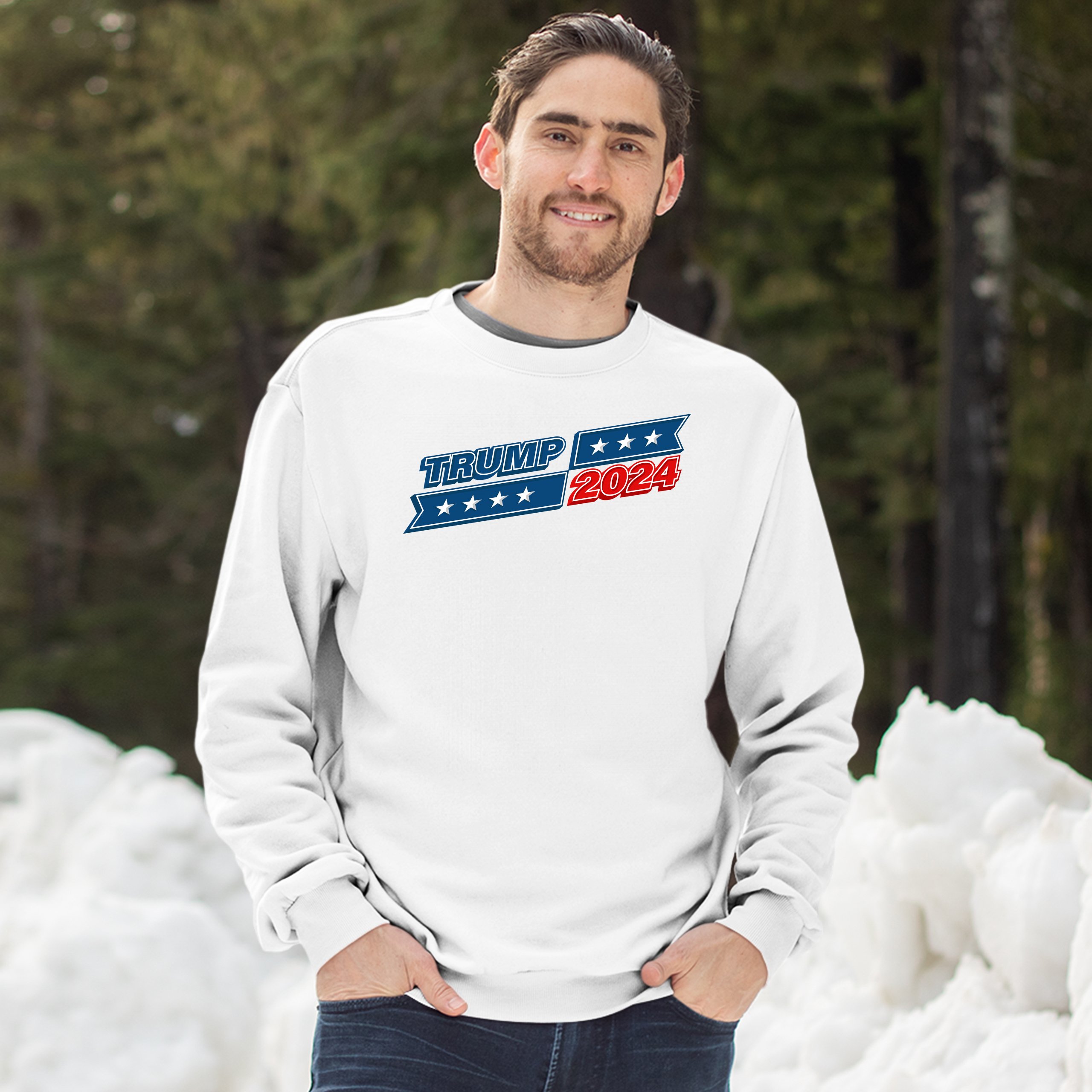 Trump crew clearance neck