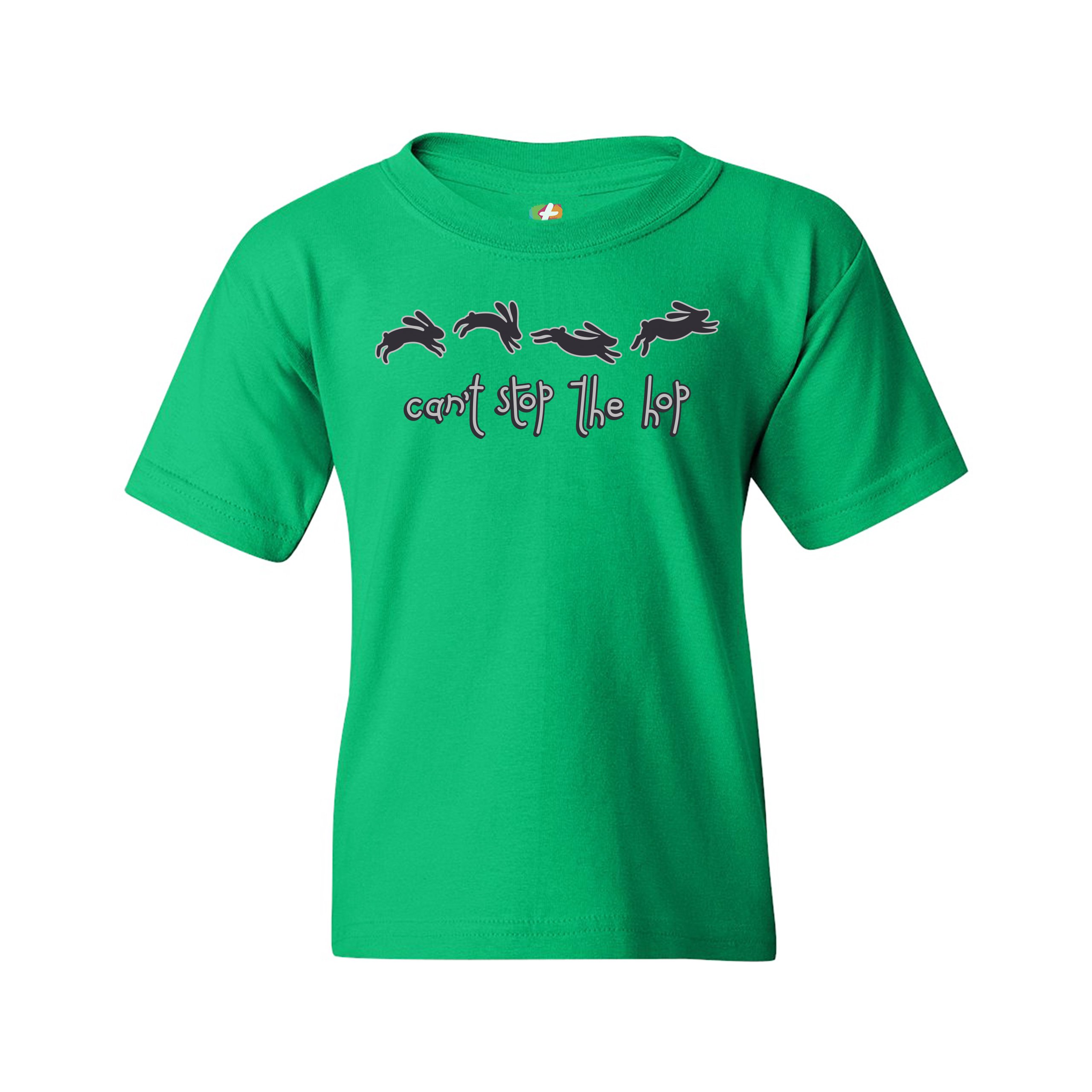 Can't Stop the Hop Youth T-shirt Happy Easter Funny Hopping Rabbits Kids - Picture 37 of 56