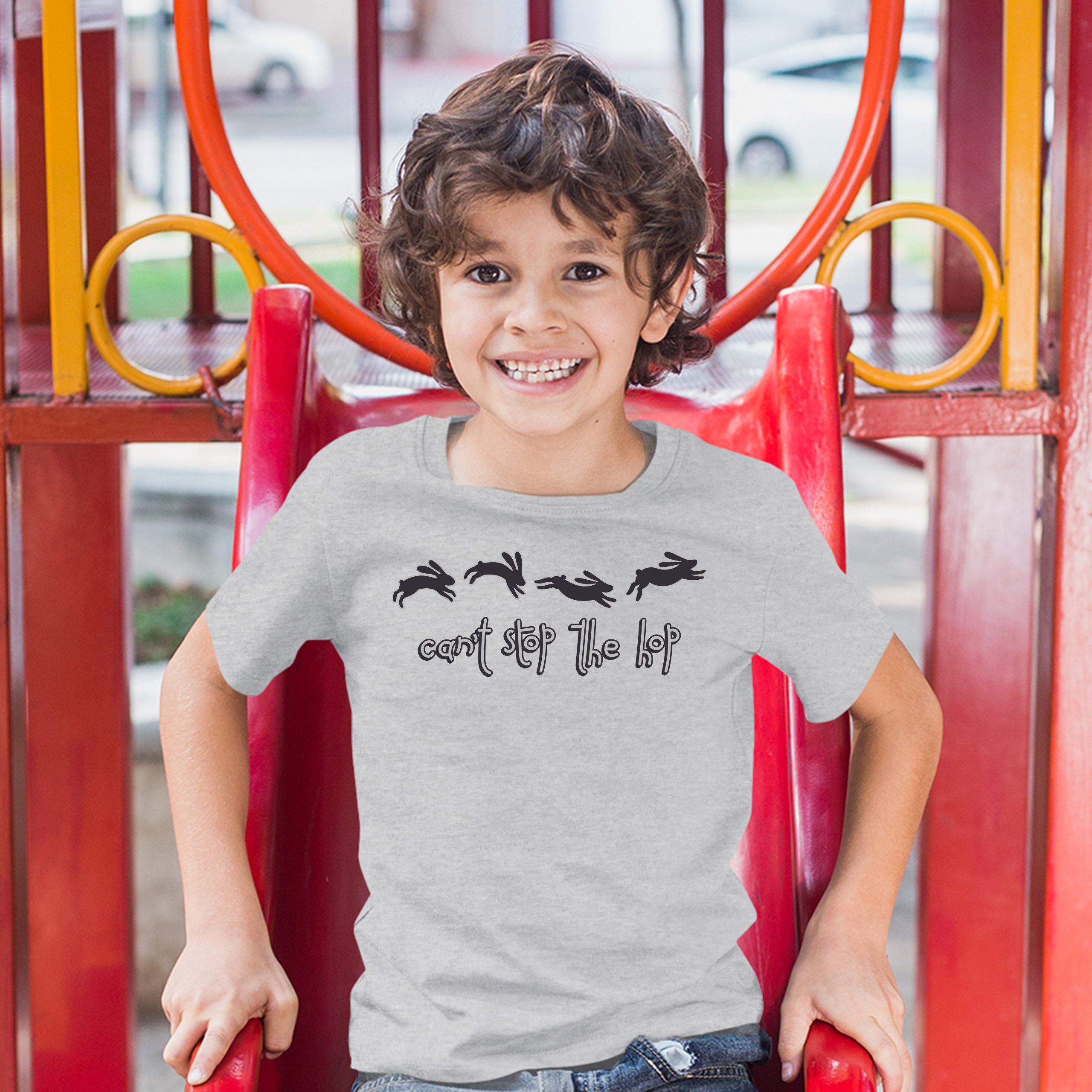 Can't Stop the Hop Youth T-shirt Happy Easter Funny Hopping Rabbits Kids - Picture 25 of 56