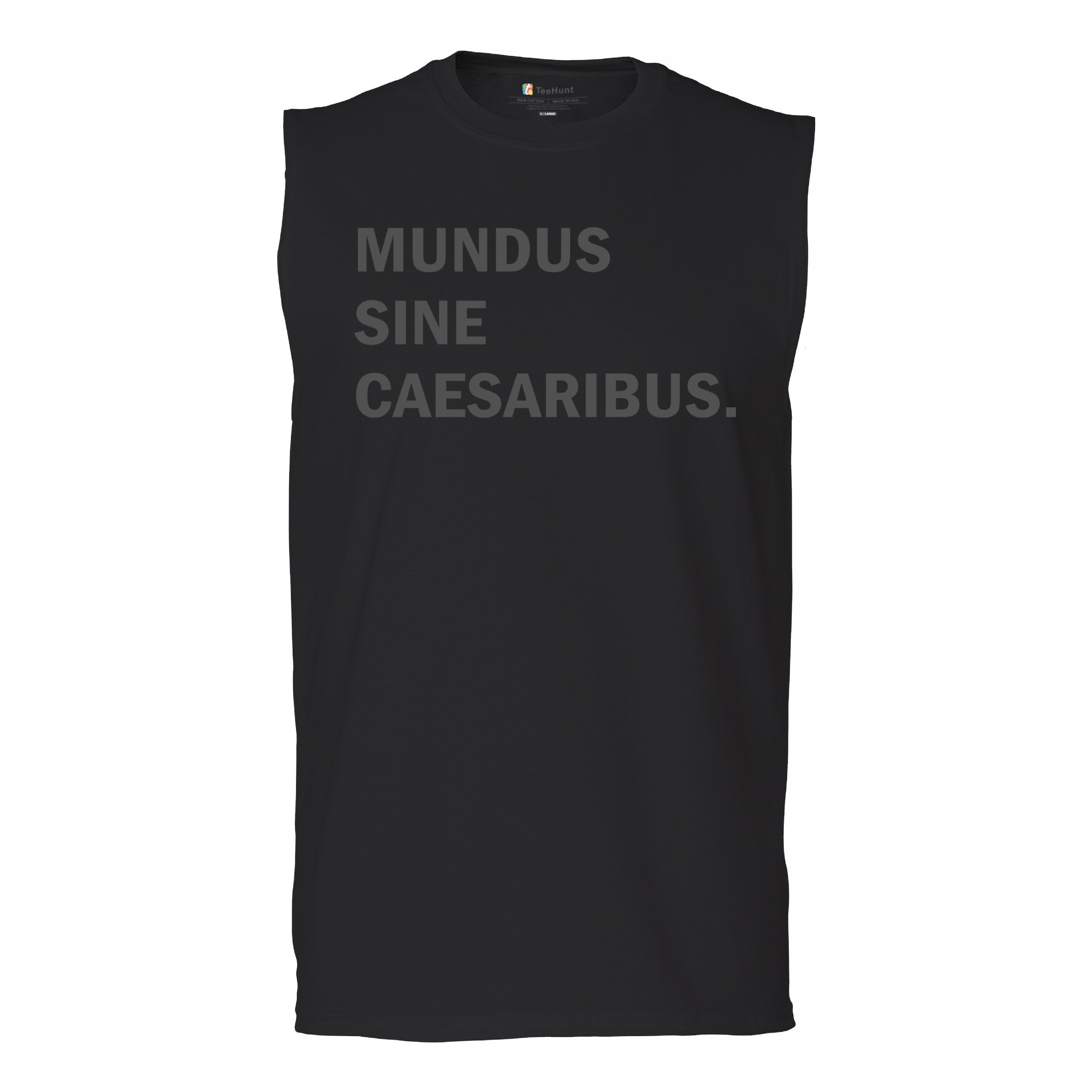 ALTRA Camicia Muscolare Mundus Sine Caesaribus Un Mondo Senza Cesari Divertente Parodia Uomo