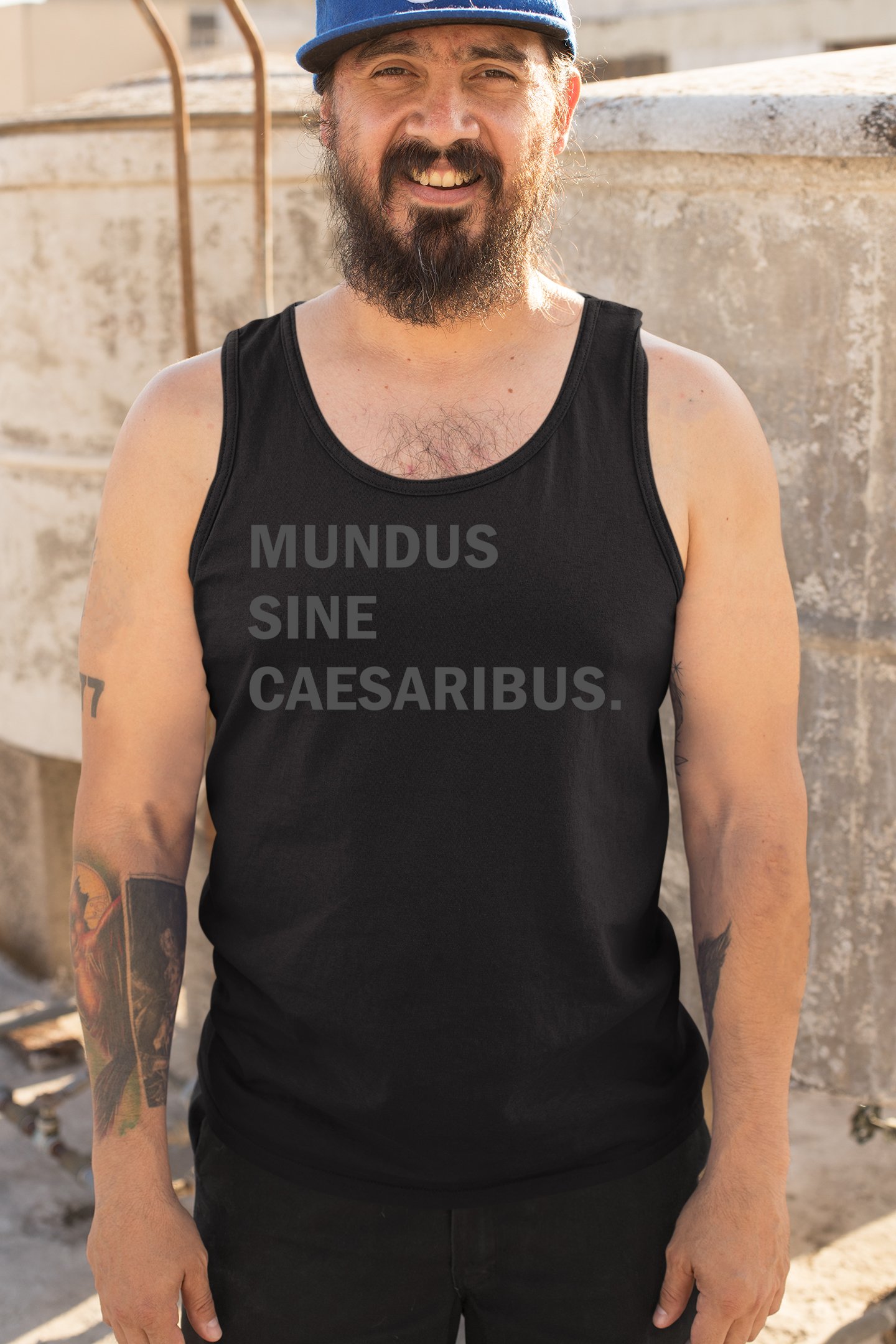 ALTRA Canotta uomo Mundus Sine Caesaribus Un mondo senza Cesari divertente parodia