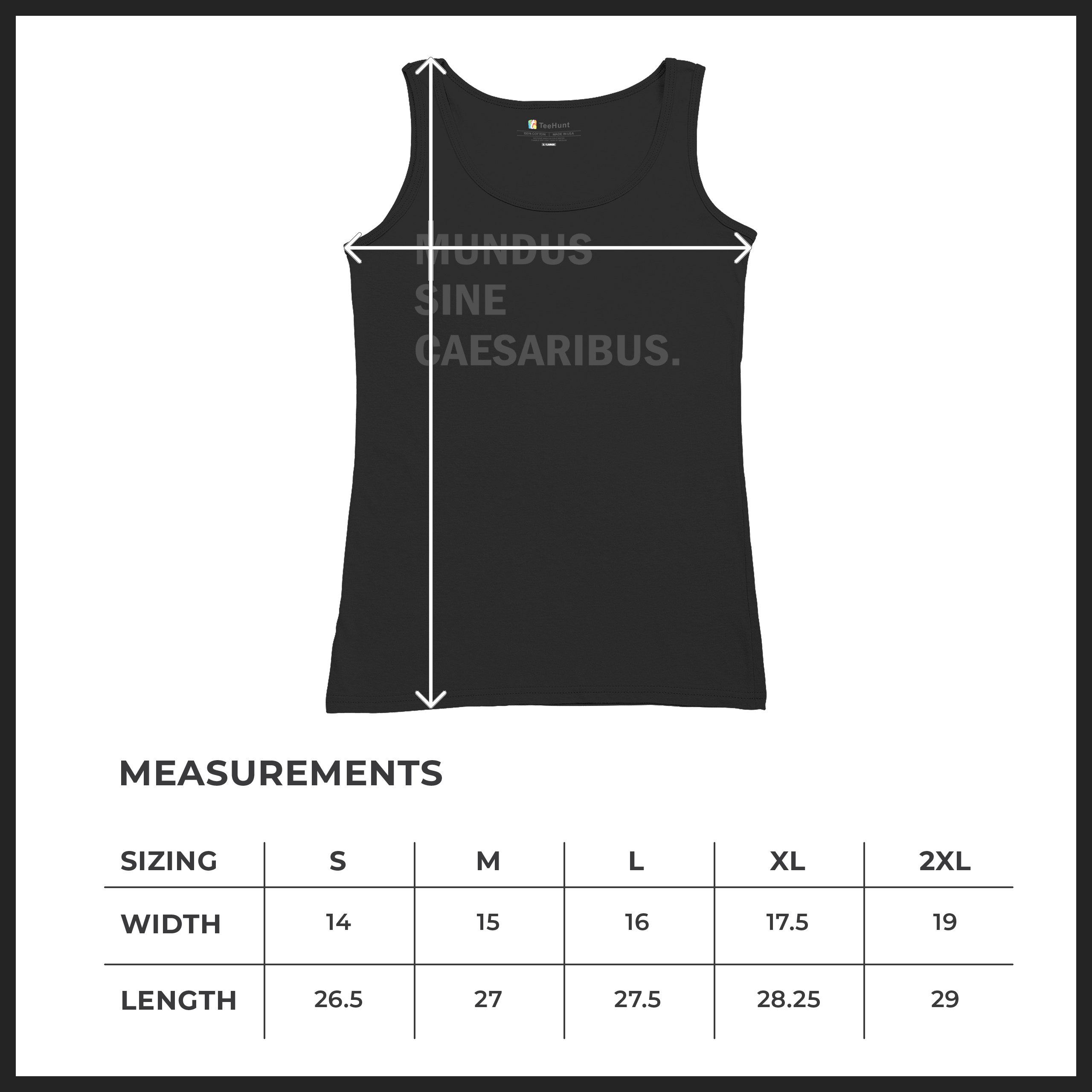 Camiseta sin mangas Mundus Sine Caesaribus para mujer Un mundo sin césares parodia divertida - Imagen 8 de 22