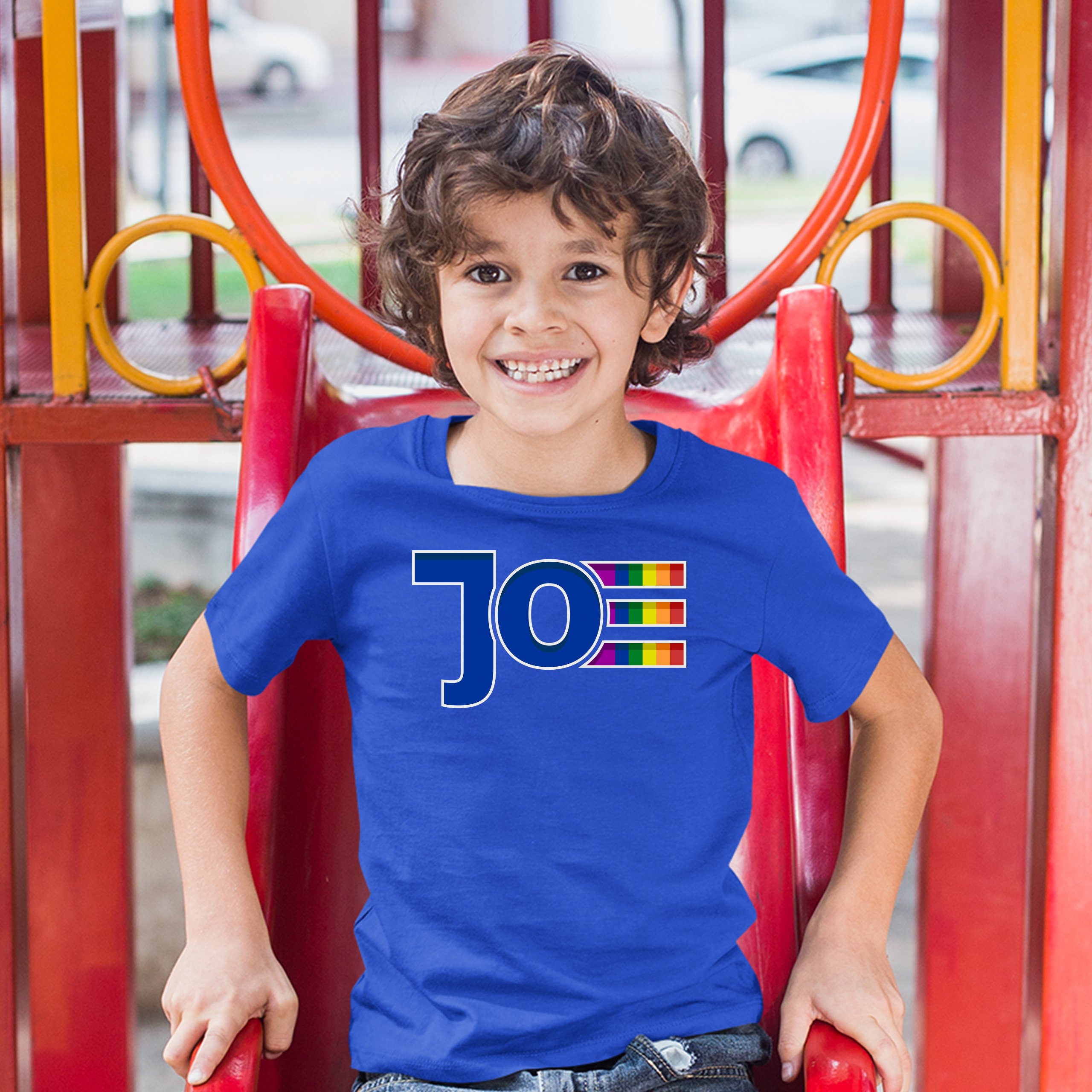 Joe Biden Youth T-shirt LGBTQ Gay Pride Rainbow Uncle Joe 2024 Vote Blue Kids - Picture 25 of 29