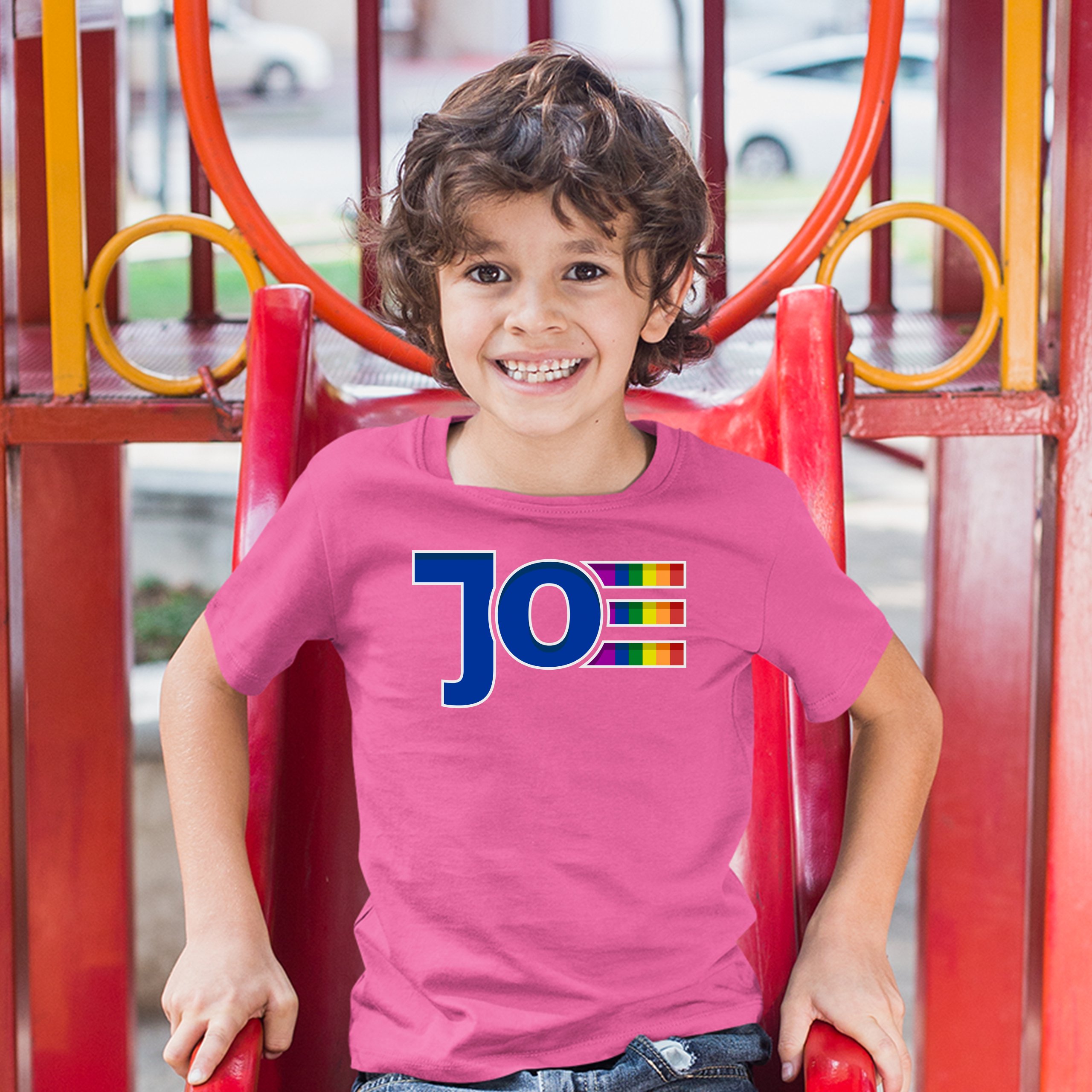 Joe Biden Youth T-shirt LGBTQ Gay Pride Rainbow Uncle Joe 2024 Vote Blue Kids - Picture 29 of 29