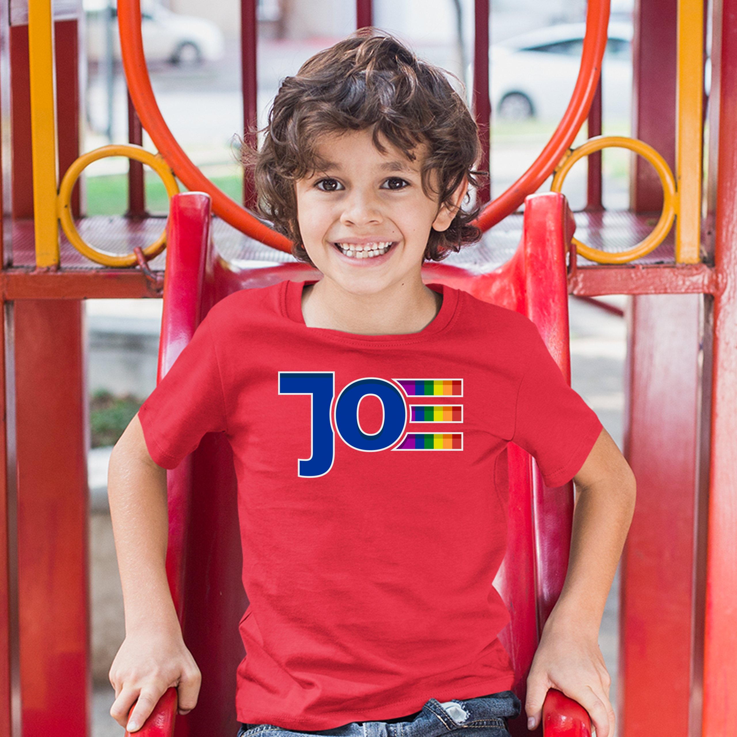 Joe Biden Youth T-shirt LGBTQ Gay Pride Rainbow Uncle Joe 2024 Vote Blue Kids - Picture 17 of 29