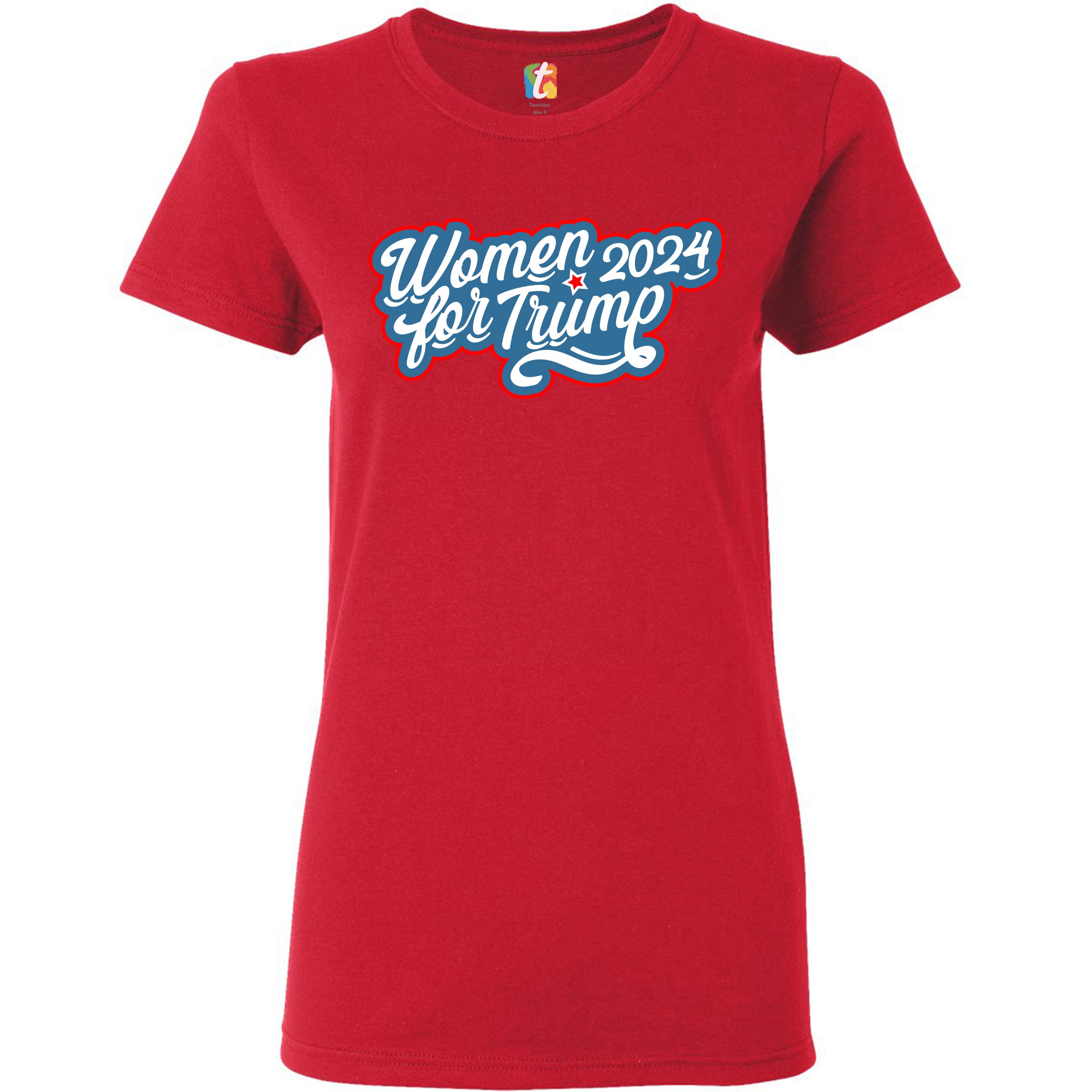 Women for Trump 2024 T-Shirt Conservative Trump Girl Vote Red Women's ...