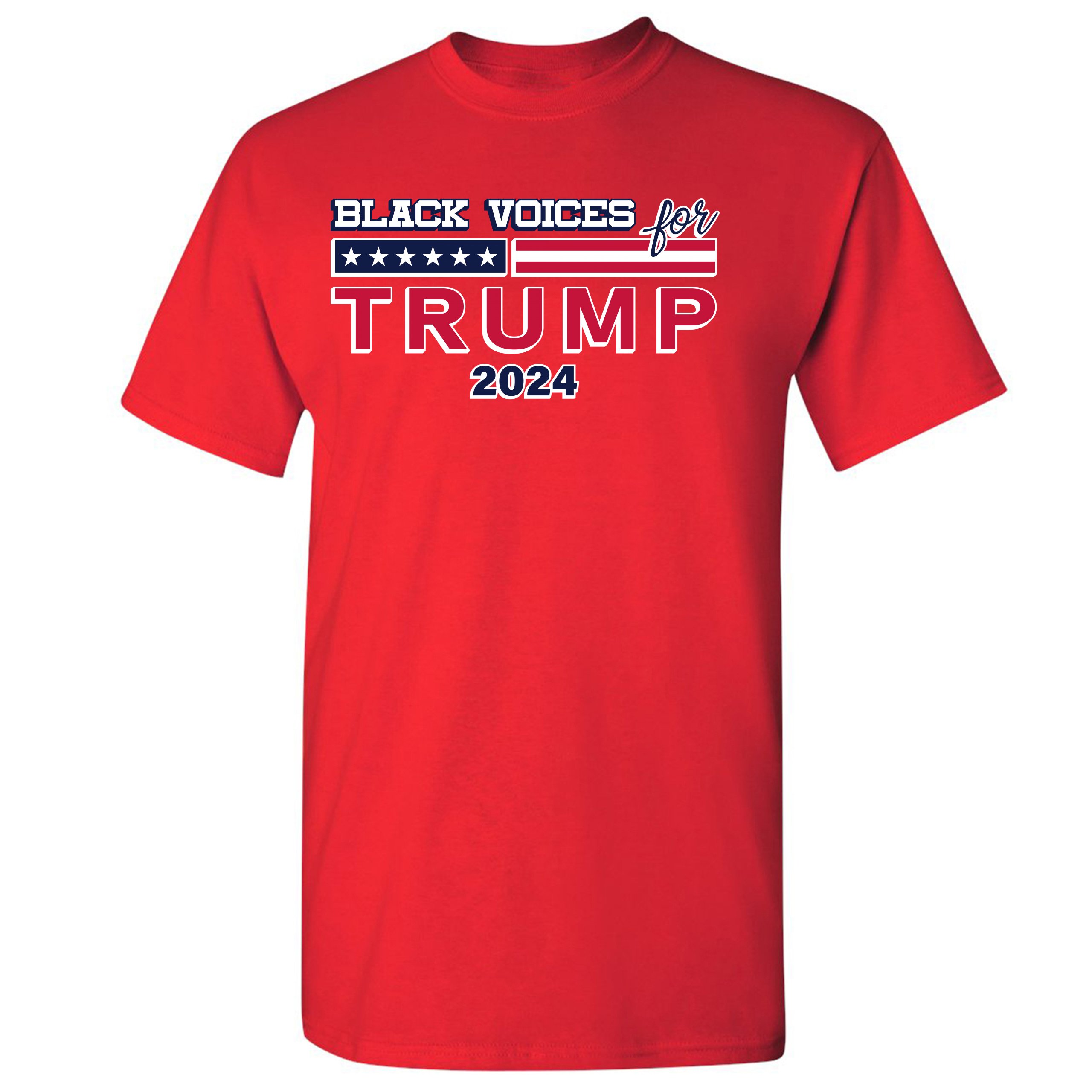 Black Voices For Trump Tshirt Donald Trump 2024 Stars and Stripes Men