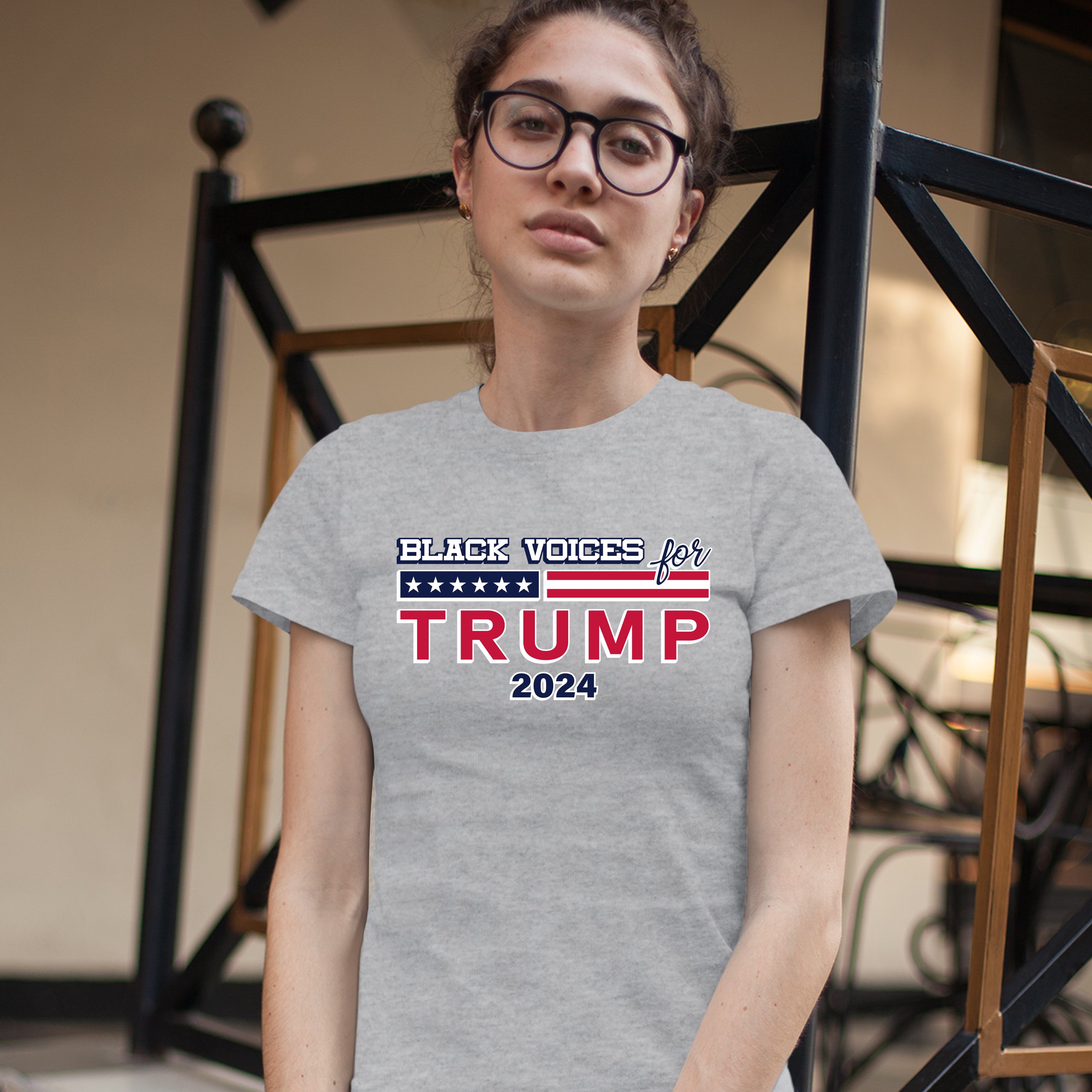 Black Voices For Trump T-Shirt Donald Trump 2024 Stars and Stripes ...
