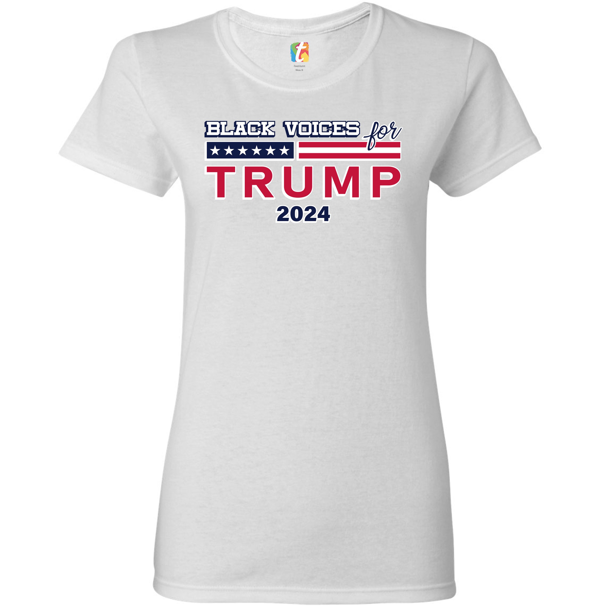 Black Voices For Trump T-Shirt Donald Trump 2024 Stars and Stripes ...