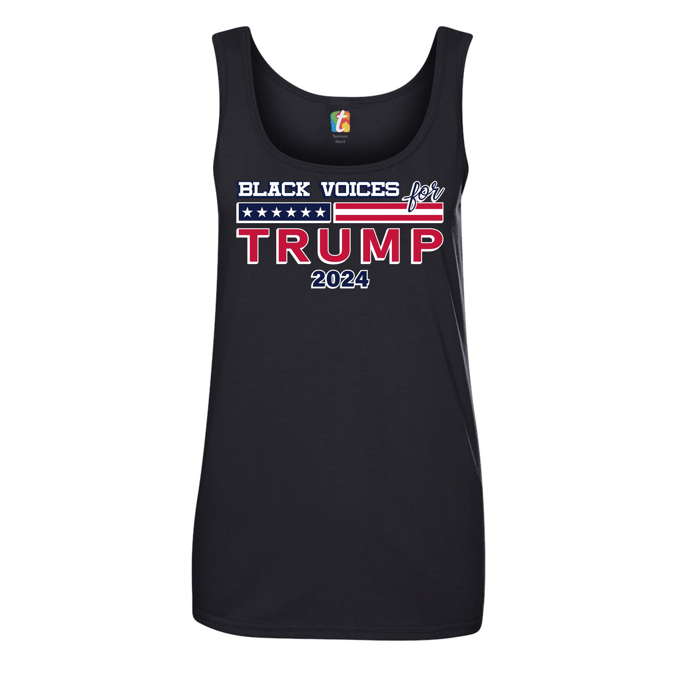 Black Voices For Trump Women S Tank Top Donald Trump 2024 Stars And