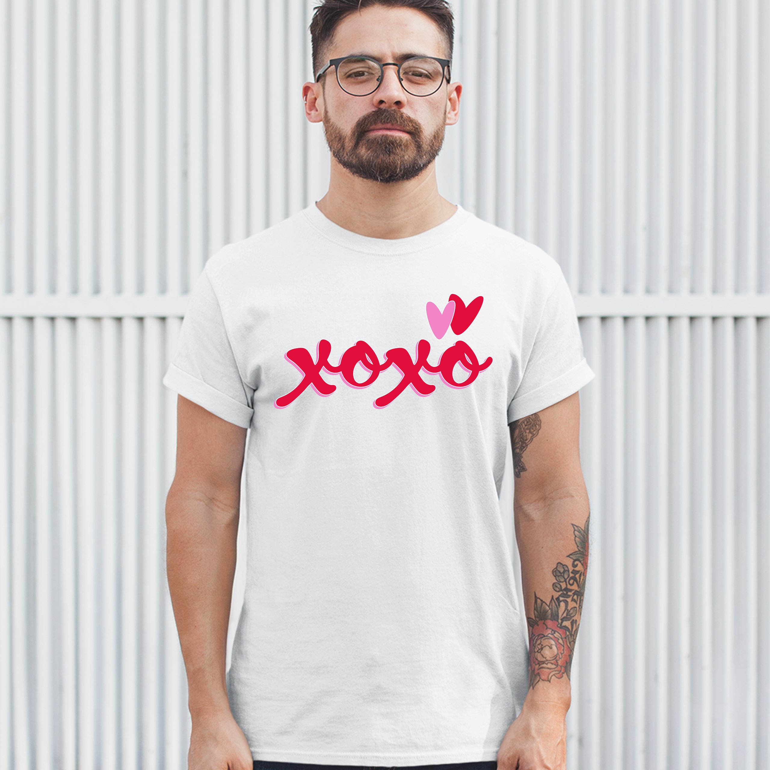 XOXO T-shirt Romance Valentine's Day Hearts Passion Love Men's Tee