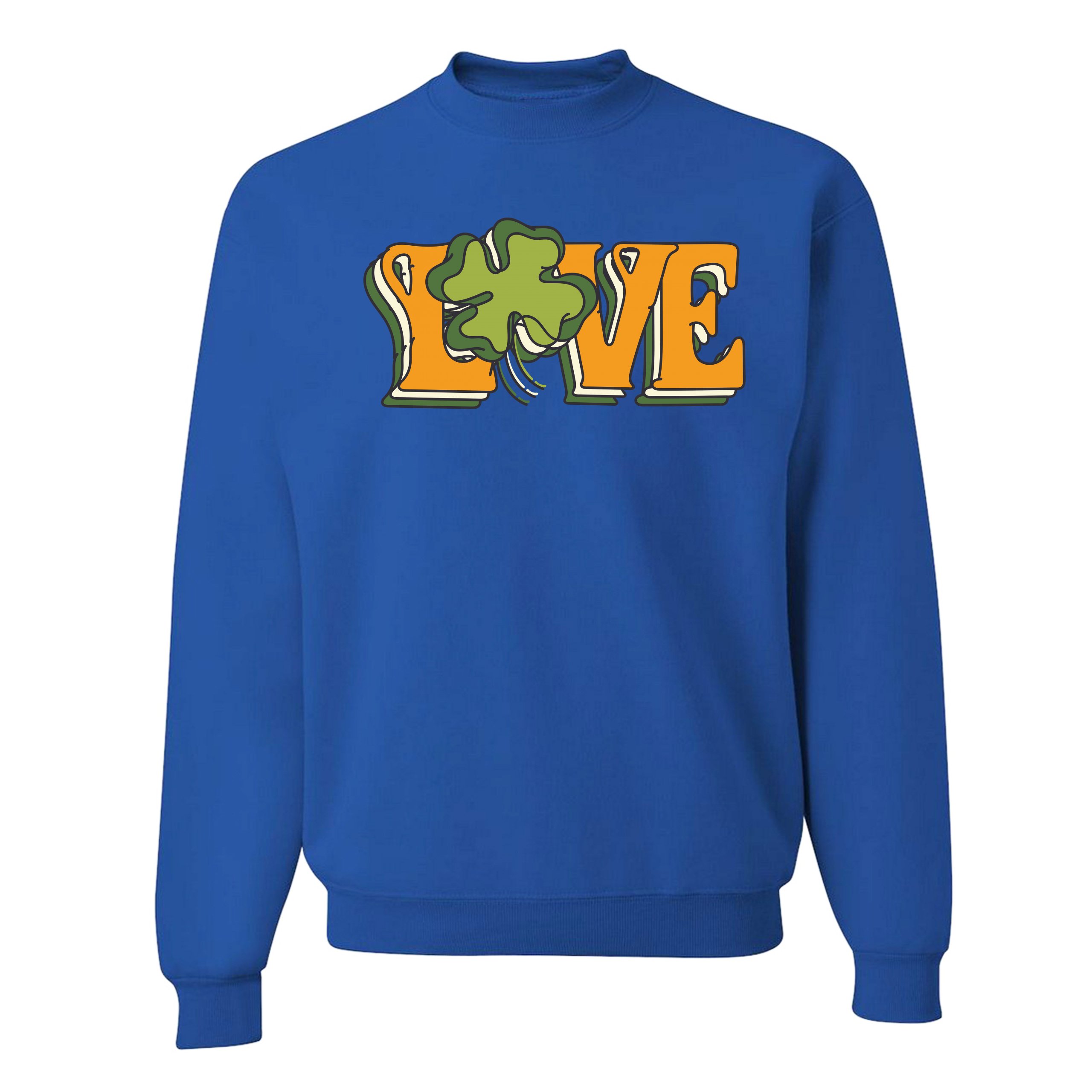 LOVE Sweatshirt Irish Shamrock St. Patrick's Day Holiday Clover Crewneck - Picture 33 of 36