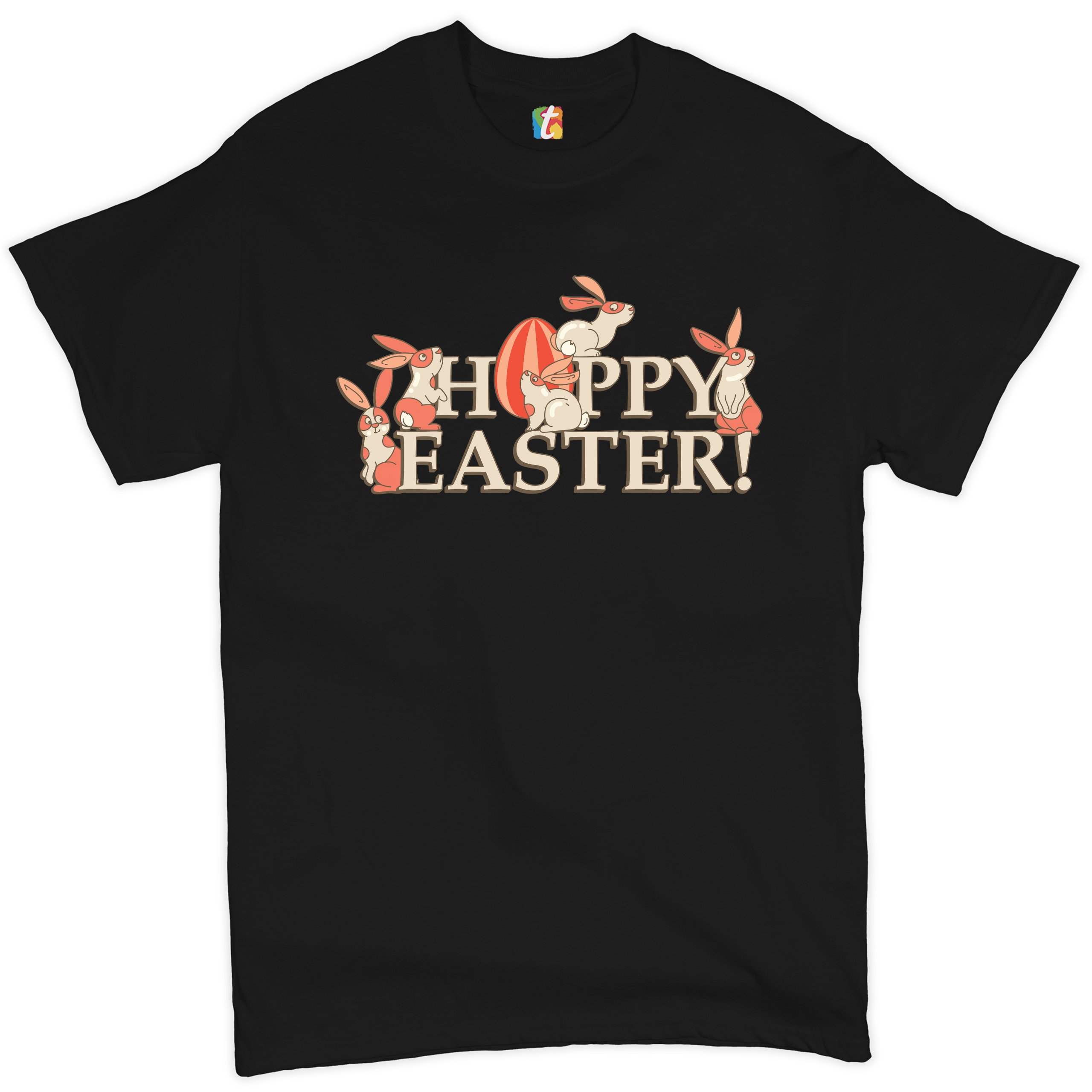 Happy Easter! T-shirt Hoppy Easter Bunnies Holiday Egg Hunt Men's Tee - Picture 15 of 98