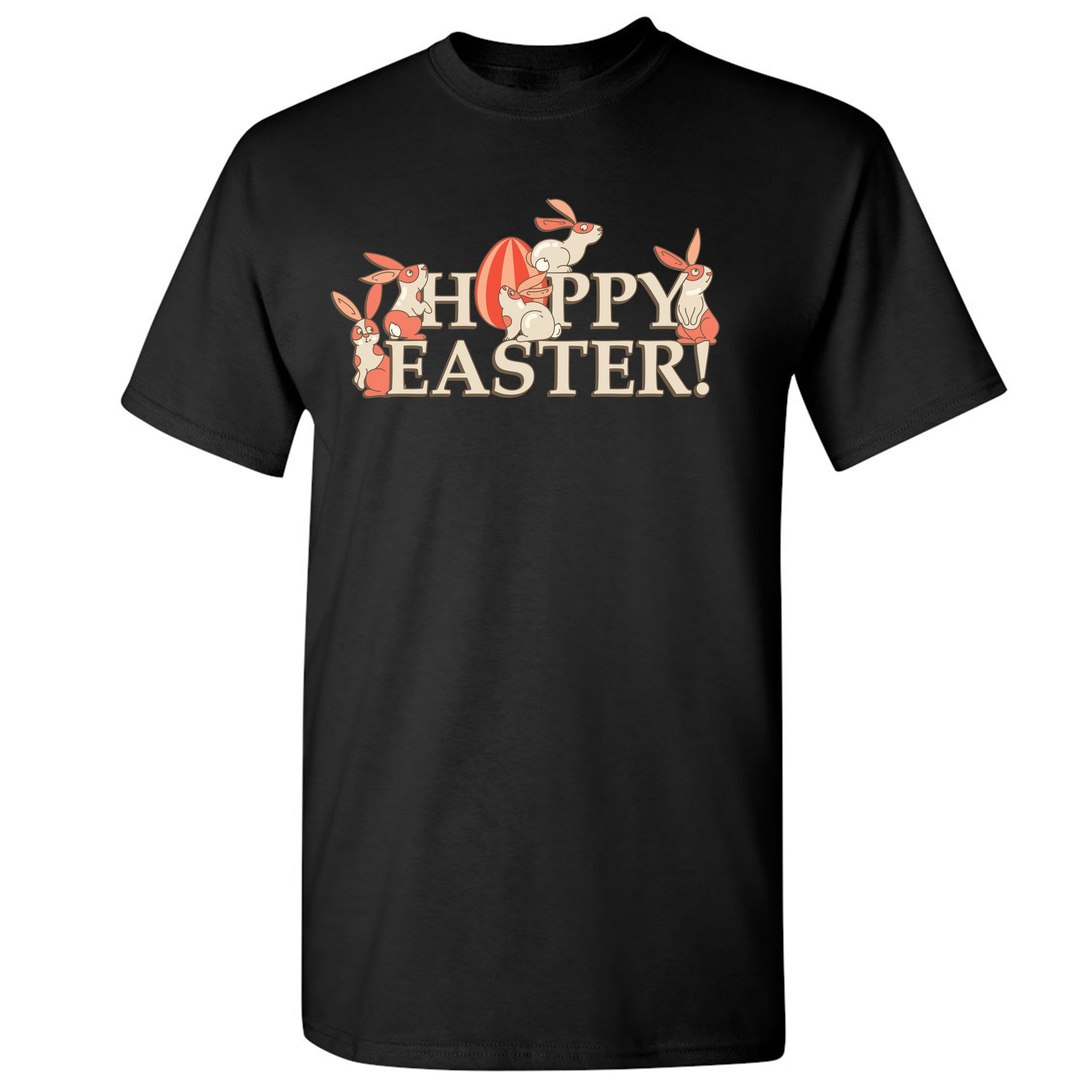 Happy Easter! T-shirt Hoppy Easter Bunnies Holiday Egg Hunt Men's Tee - Picture 16 of 98