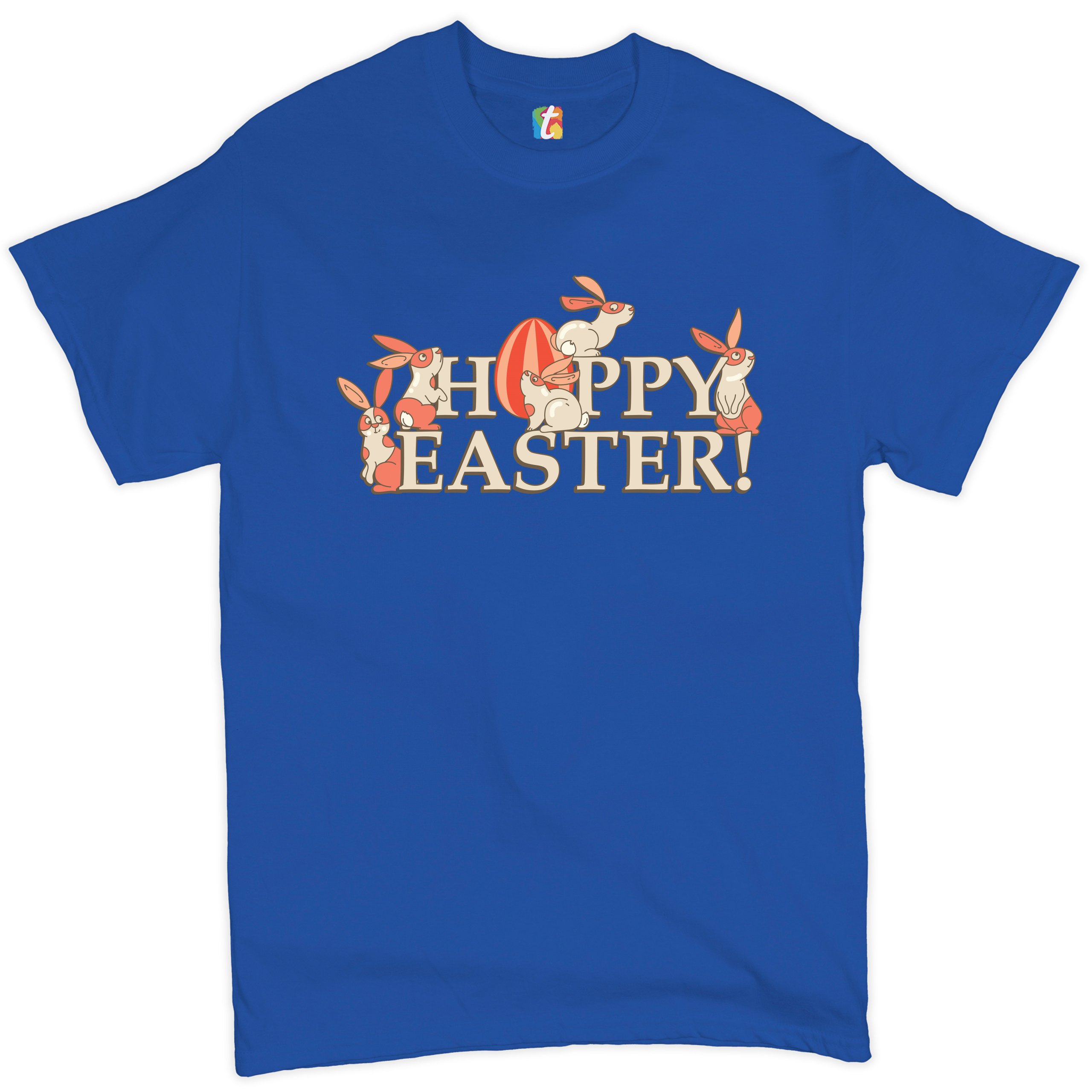 Happy Easter! T-shirt Hoppy Easter Bunnies Holiday Egg Hunt Men's Tee - Picture 85 of 98