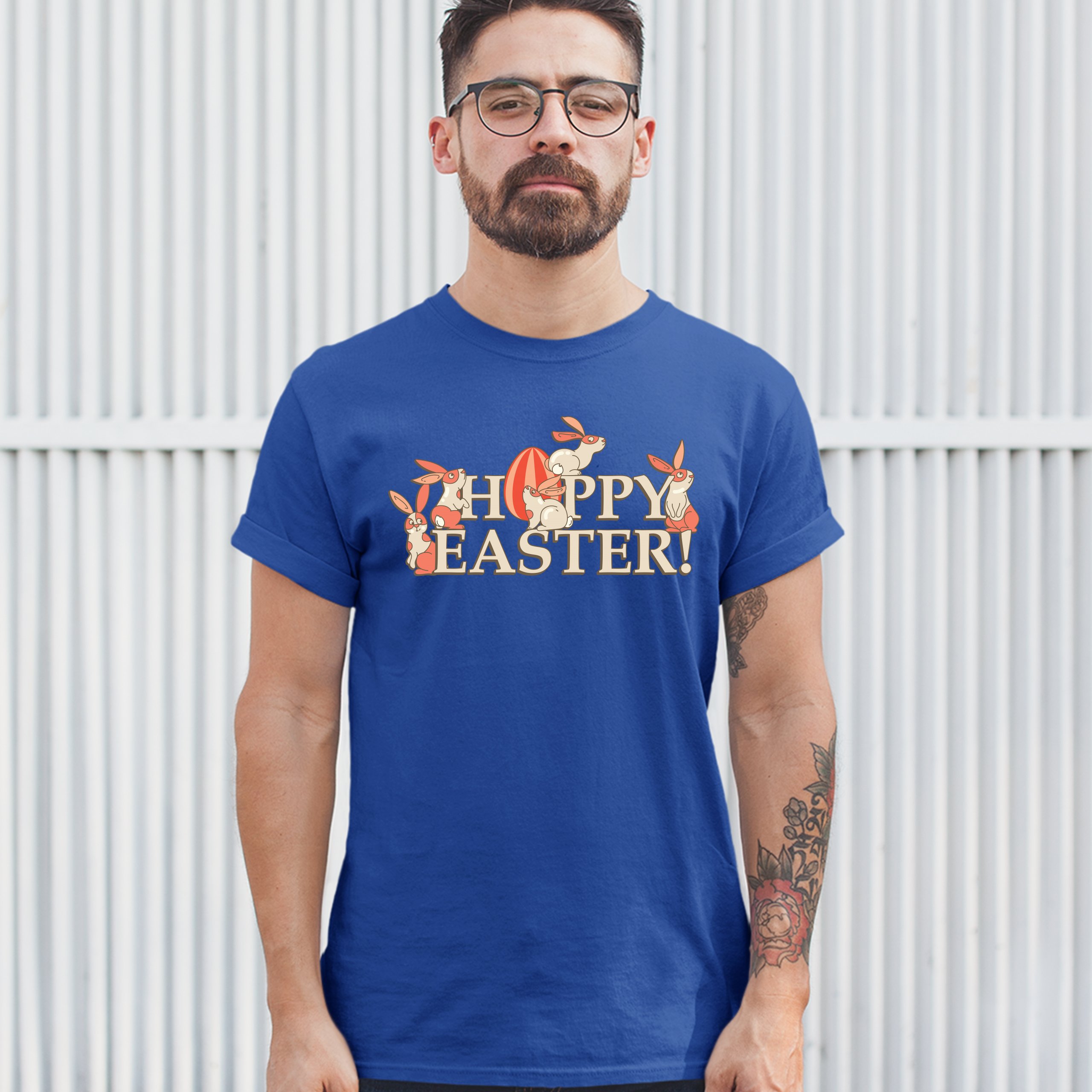 Happy Easter! T-shirt Hoppy Easter Bunnies Holiday Egg Hunt Men's Tee - Picture 88 of 98