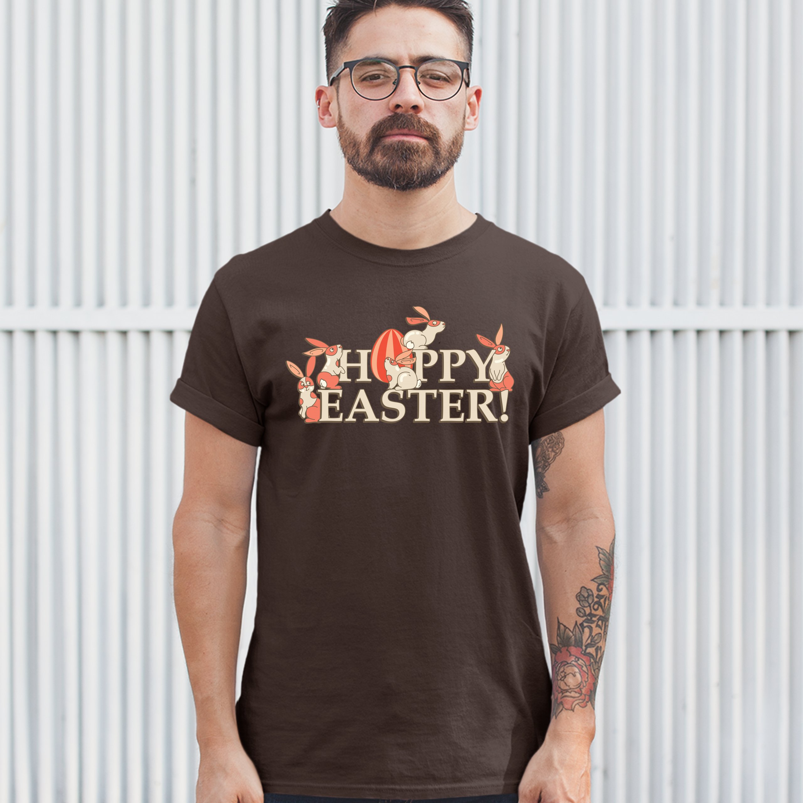 Happy Easter! T-shirt Hoppy Easter Bunnies Holiday Egg Hunt Men's Tee - Picture 67 of 98