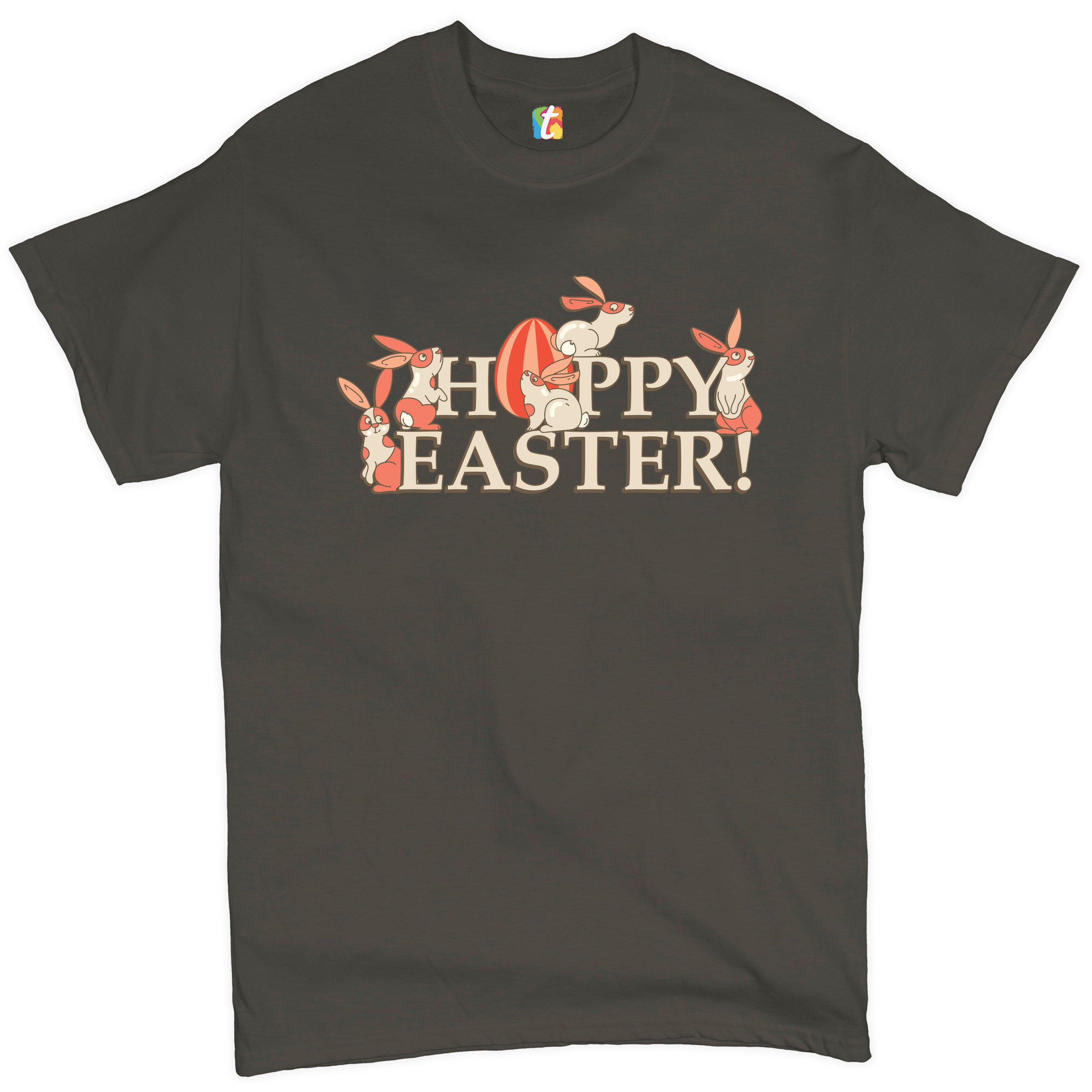 Happy Easter! T-shirt Hoppy Easter Bunnies Holiday Egg Hunt Men's Tee - Picture 71 of 98