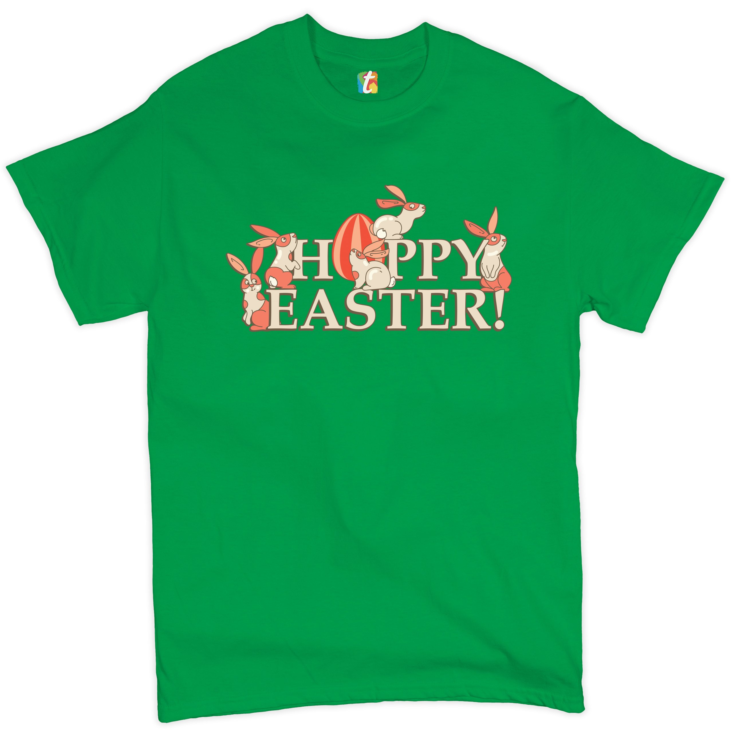 Happy Easter! T-shirt Hoppy Easter Bunnies Holiday Egg Hunt Men's Tee - Picture 8 of 98