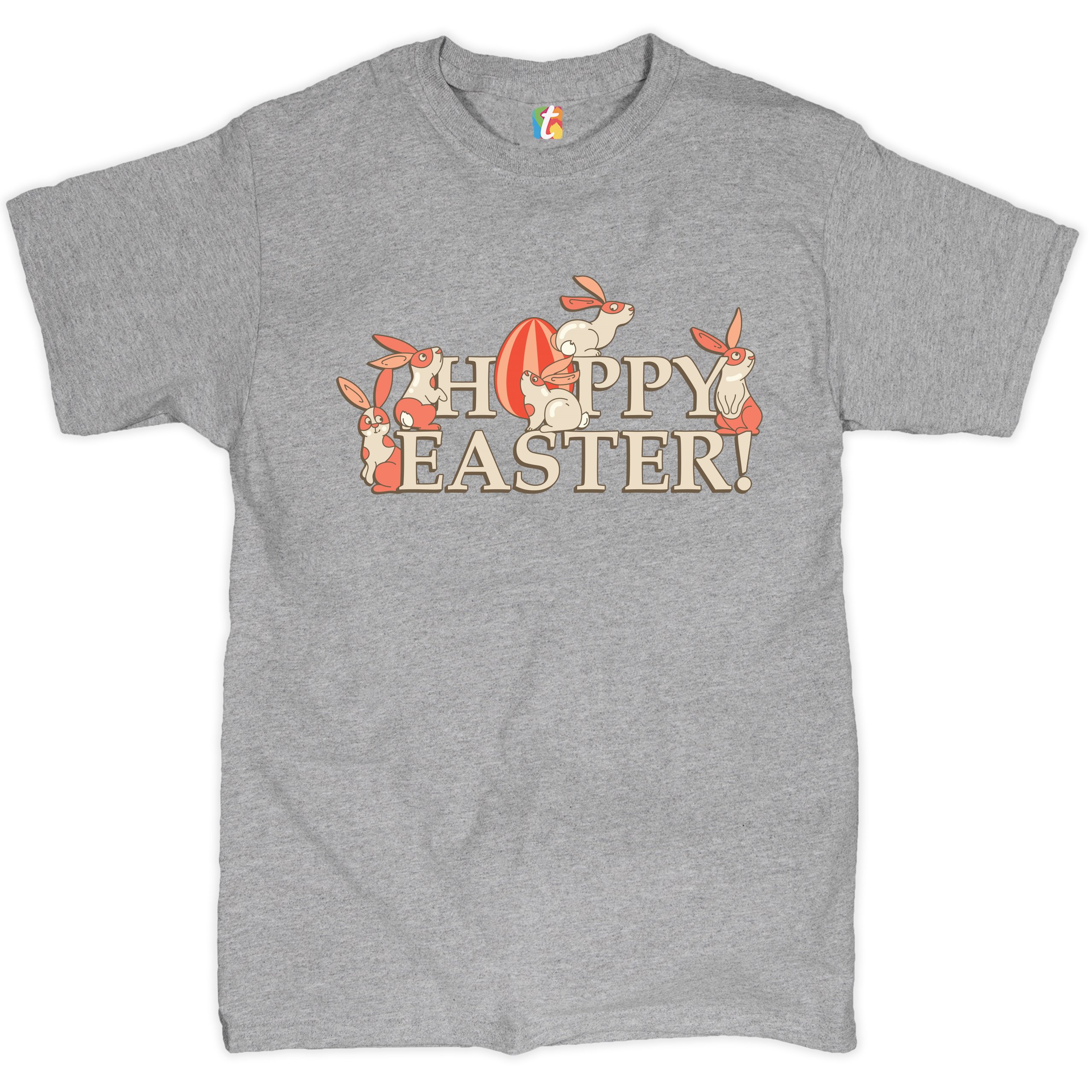 Happy Easter! T-shirt Hoppy Easter Bunnies Holiday Egg Hunt Men's Tee - Picture 22 of 98