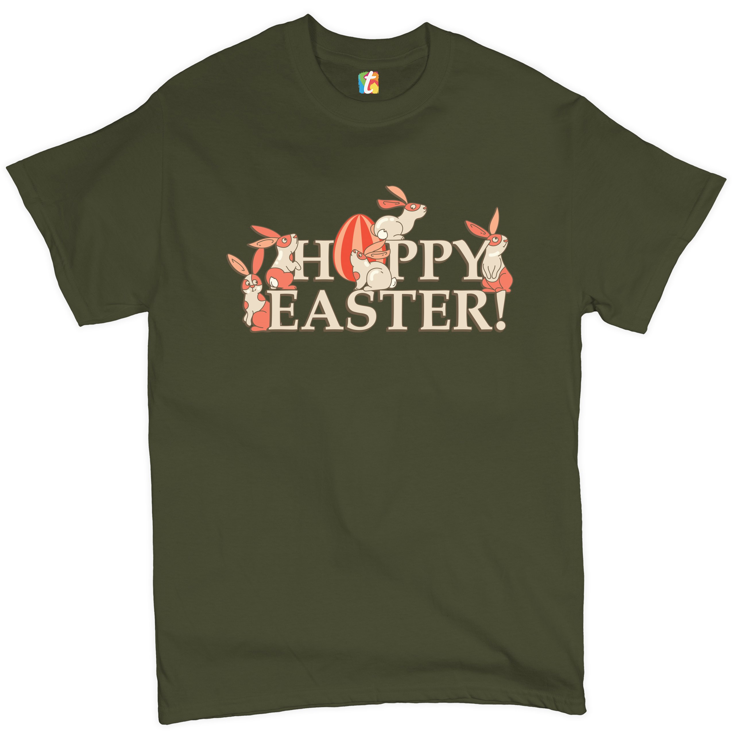 Happy Easter! T-shirt Hoppy Easter Bunnies Holiday Egg Hunt Men's Tee - Picture 78 of 98