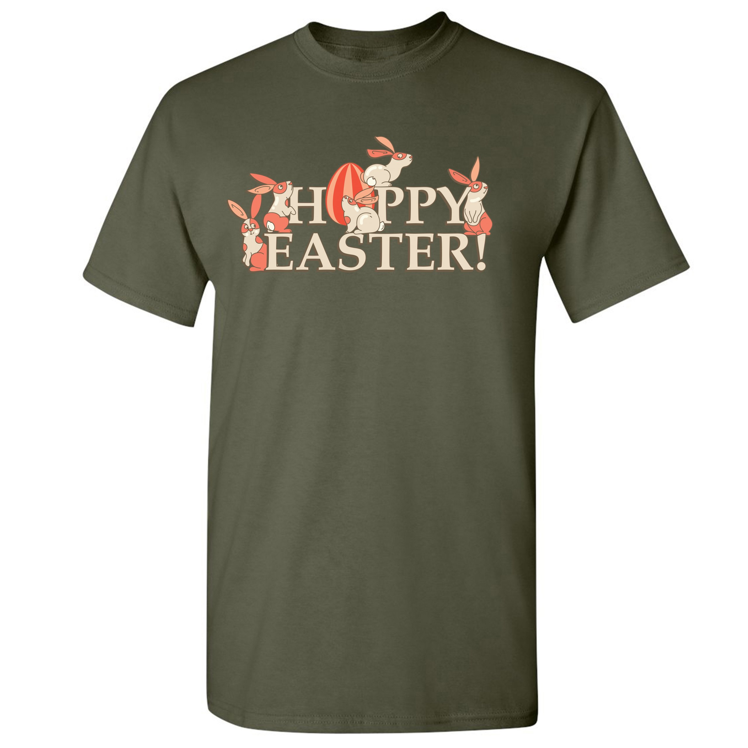 Happy Easter! T-shirt Hoppy Easter Bunnies Holiday Egg Hunt Men's Tee - Picture 79 of 98