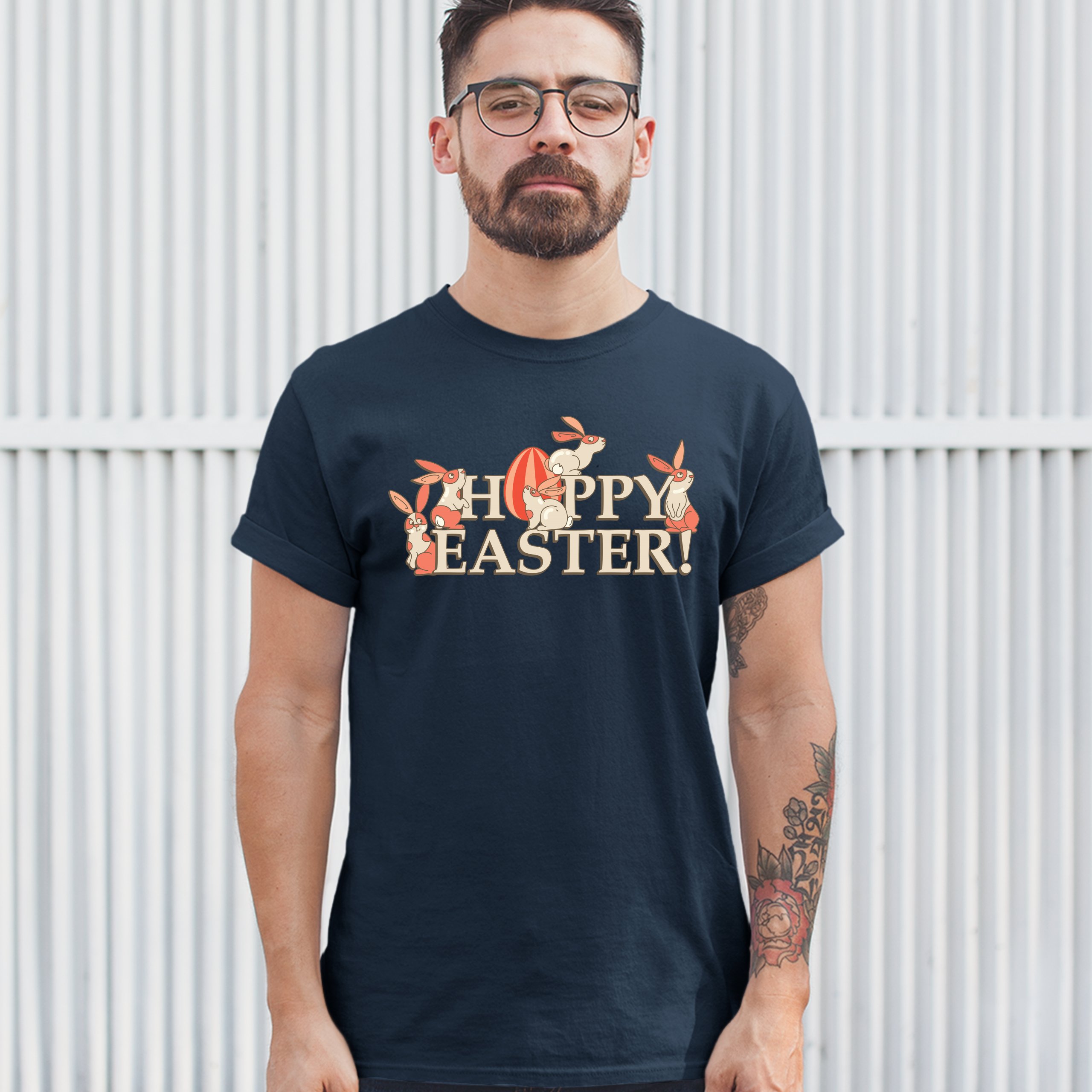 Happy Easter! T-shirt Hoppy Easter Bunnies Holiday Egg Hunt Men's Tee - Picture 53 of 98