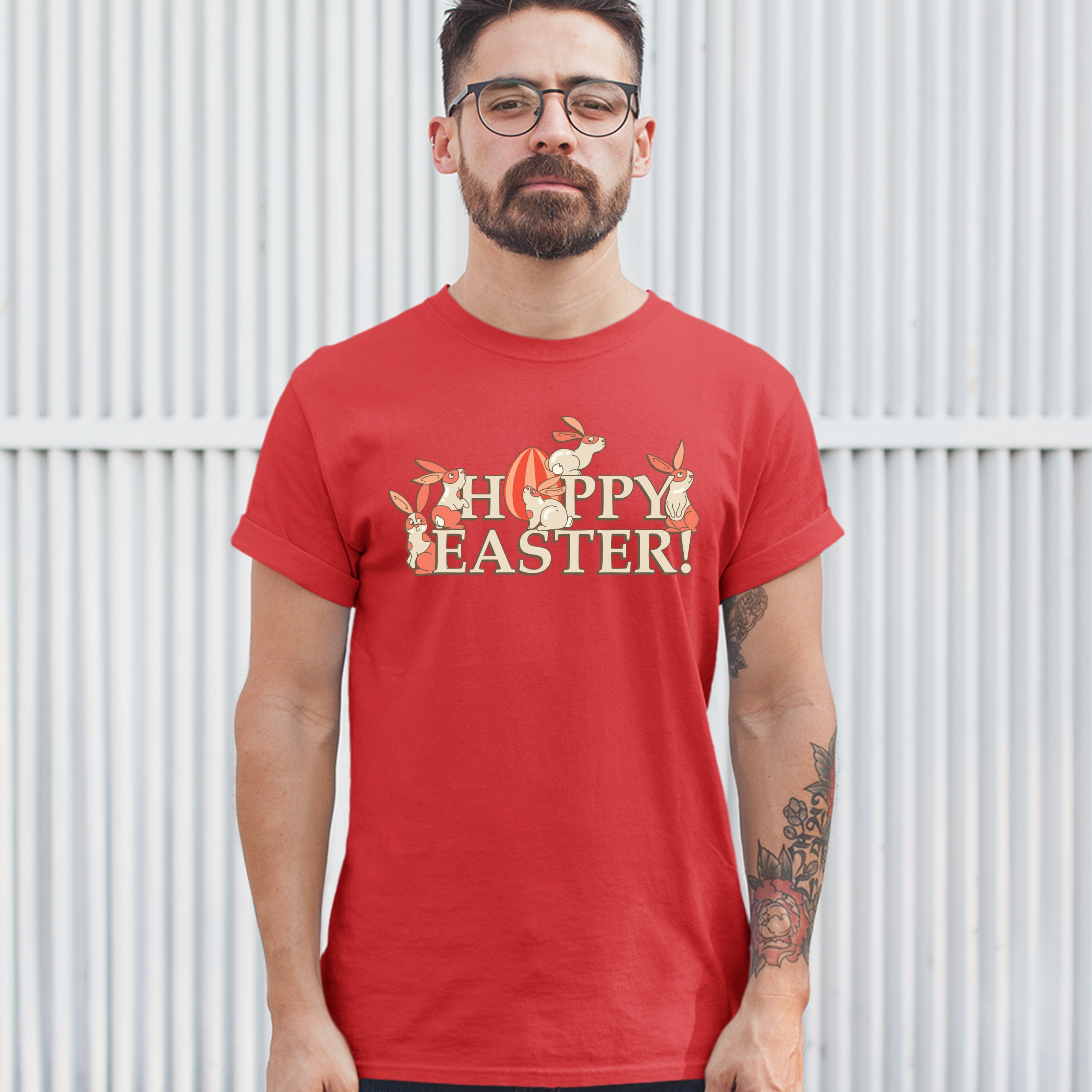 Happy Easter! T-shirt Hoppy Easter Bunnies Holiday Egg Hunt Men's Tee - Picture 39 of 98