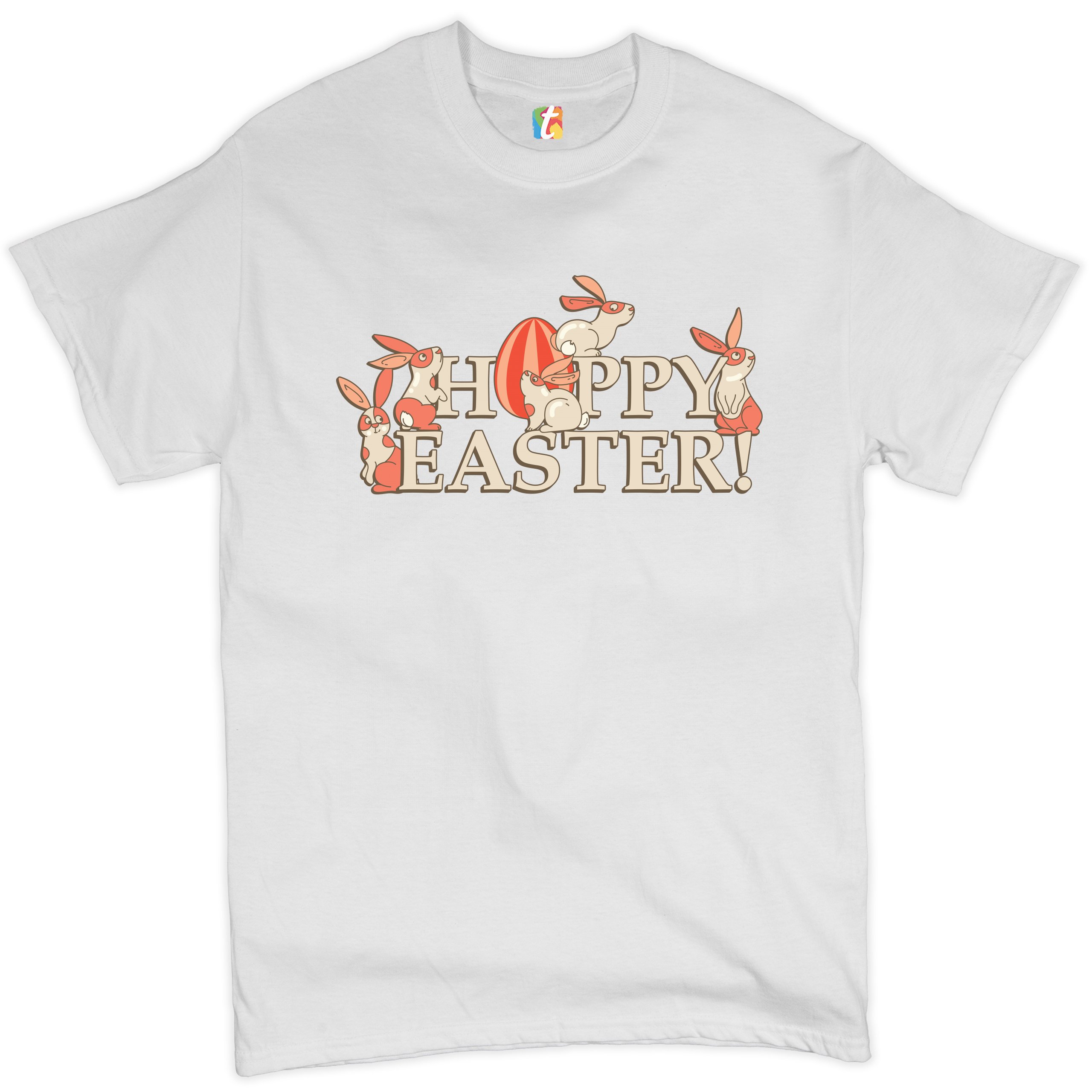 Happy Easter! T-shirt Hoppy Easter Bunnies Holiday Egg Hunt Men's Tee - Picture 43 of 98