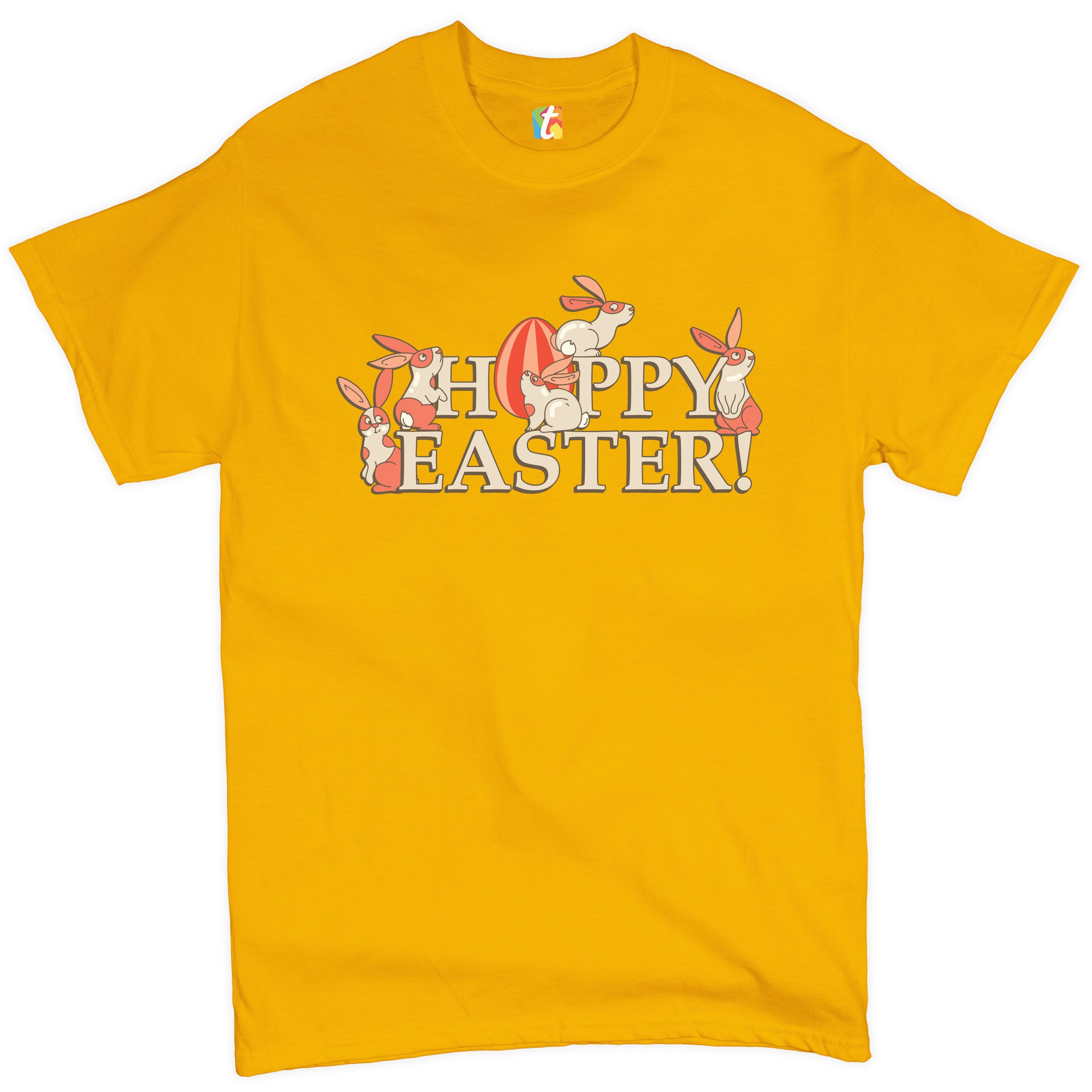Happy Easter! T-shirt Hoppy Easter Bunnies Holiday Egg Hunt Men's Tee - Picture 92 of 98