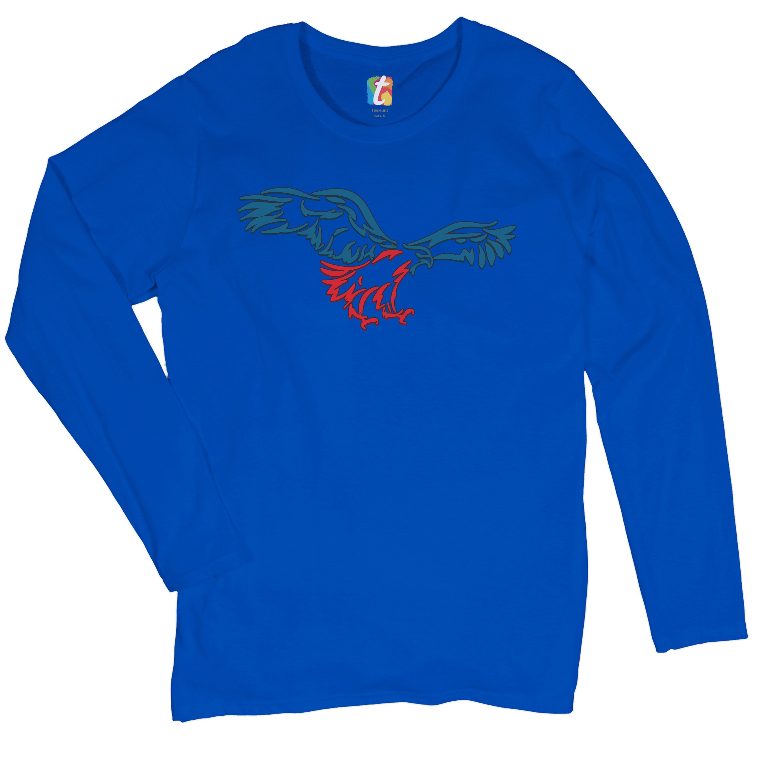 American Bald Eagle Talons Out Women's Long Sleeve T-shirt 4th of July Patriot - 第 22/29 張圖片