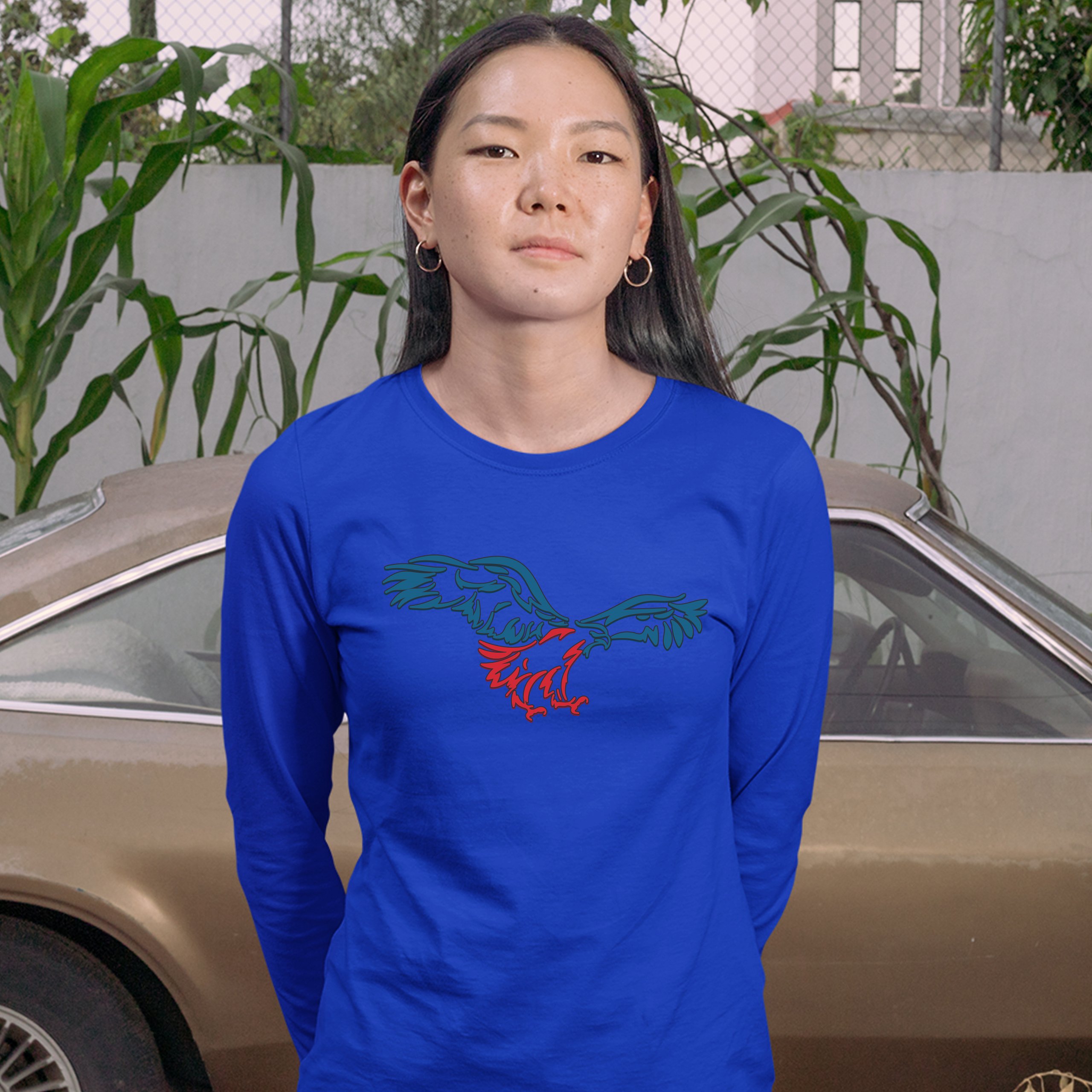 American Bald Eagle Talons Out Women's Long Sleeve T-shirt 4th of July Patriot - 第 25/29 張圖片