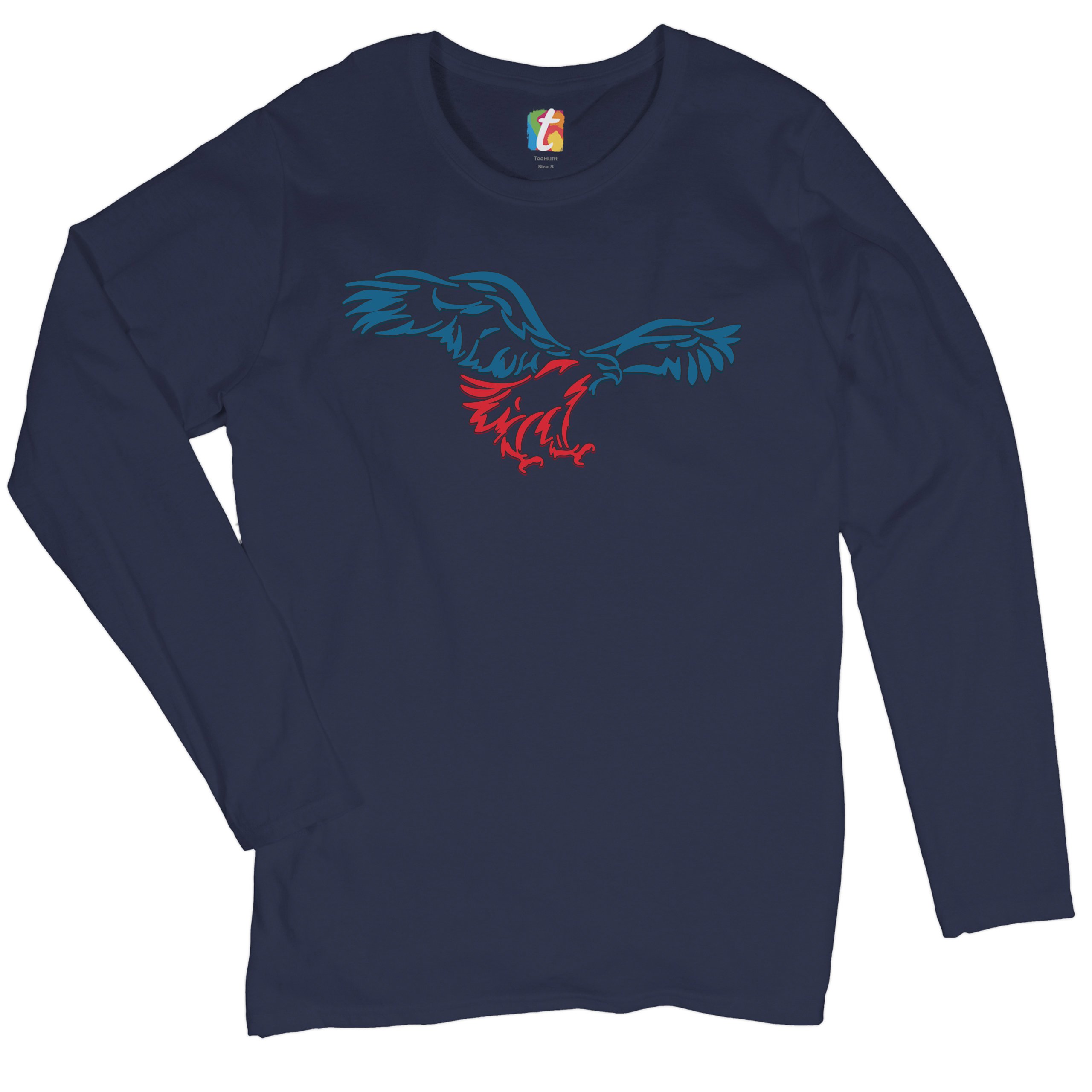 American Bald Eagle Talons Out Women's Long Sleeve T-shirt 4th of July Patriot - 第 18/29 張圖片