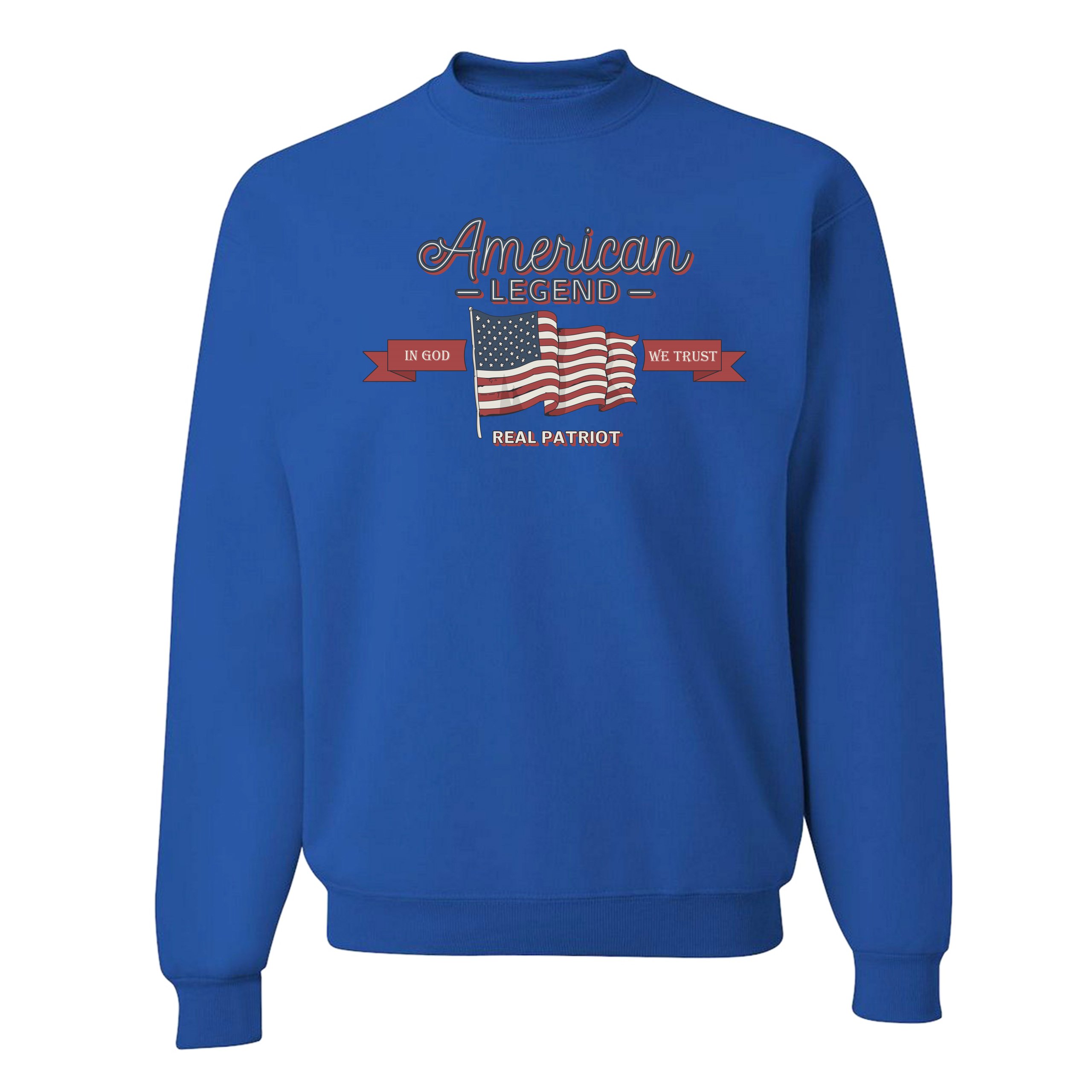 American Legend Real Patriot Sweatshirt In God We Trust 4th of July Crewneck - Picture 33 of 36