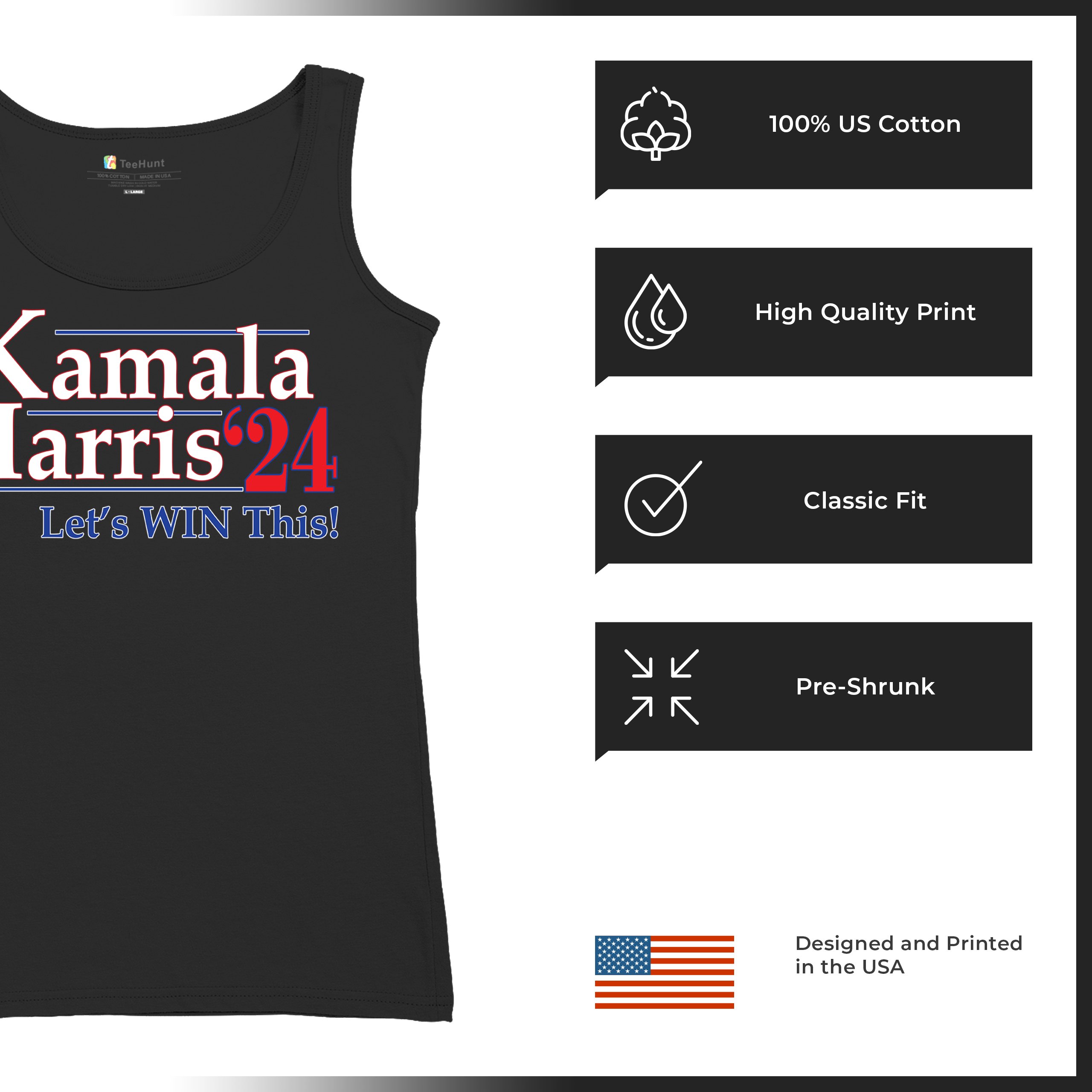 Kamala Harris 2024 Women's Tank Top US President Democrat Madam I'm Speaking - Picture 7 of 36