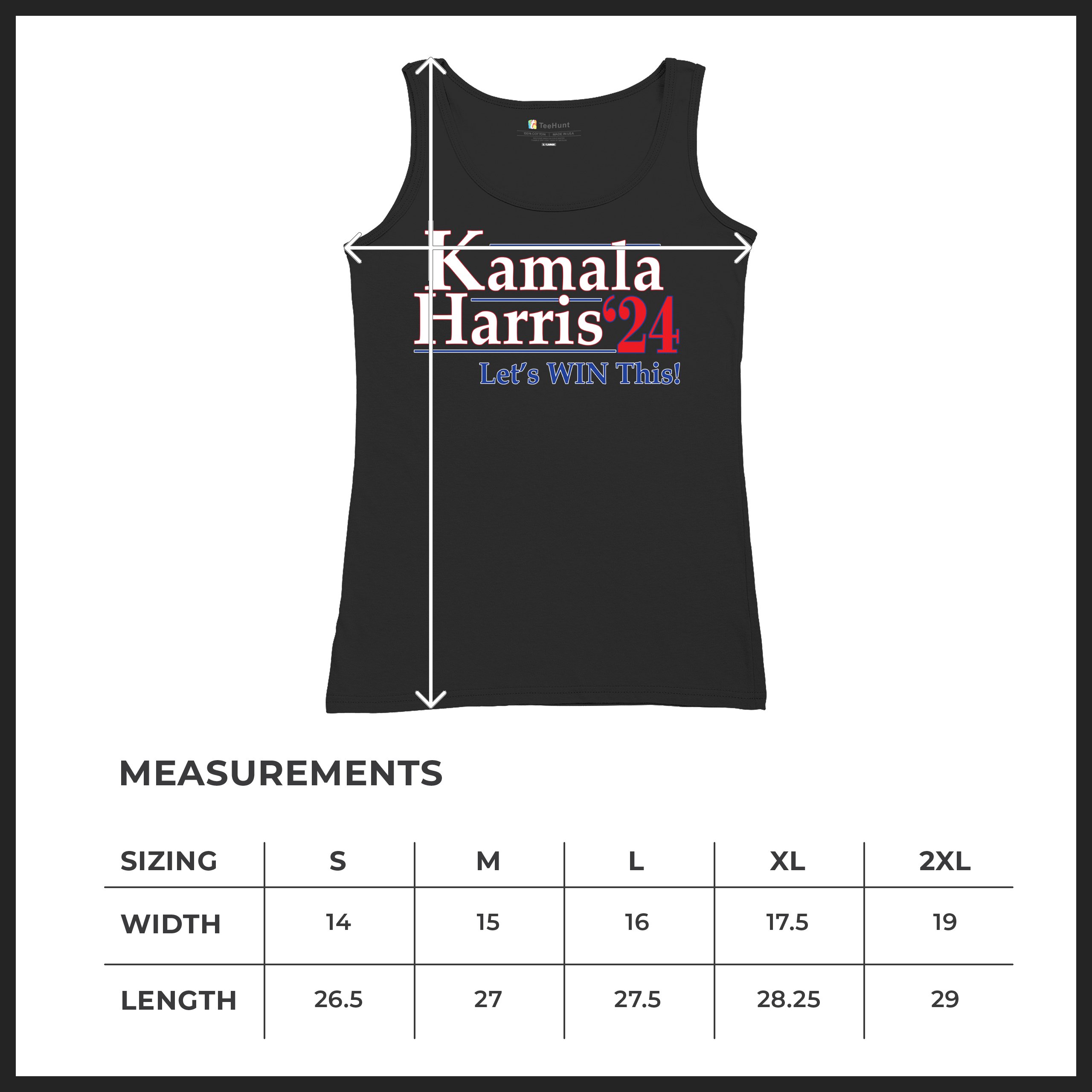 Kamala Harris 2024 Women's Tank Top US President Democrat Madam I'm Speaking - Picture 8 of 36